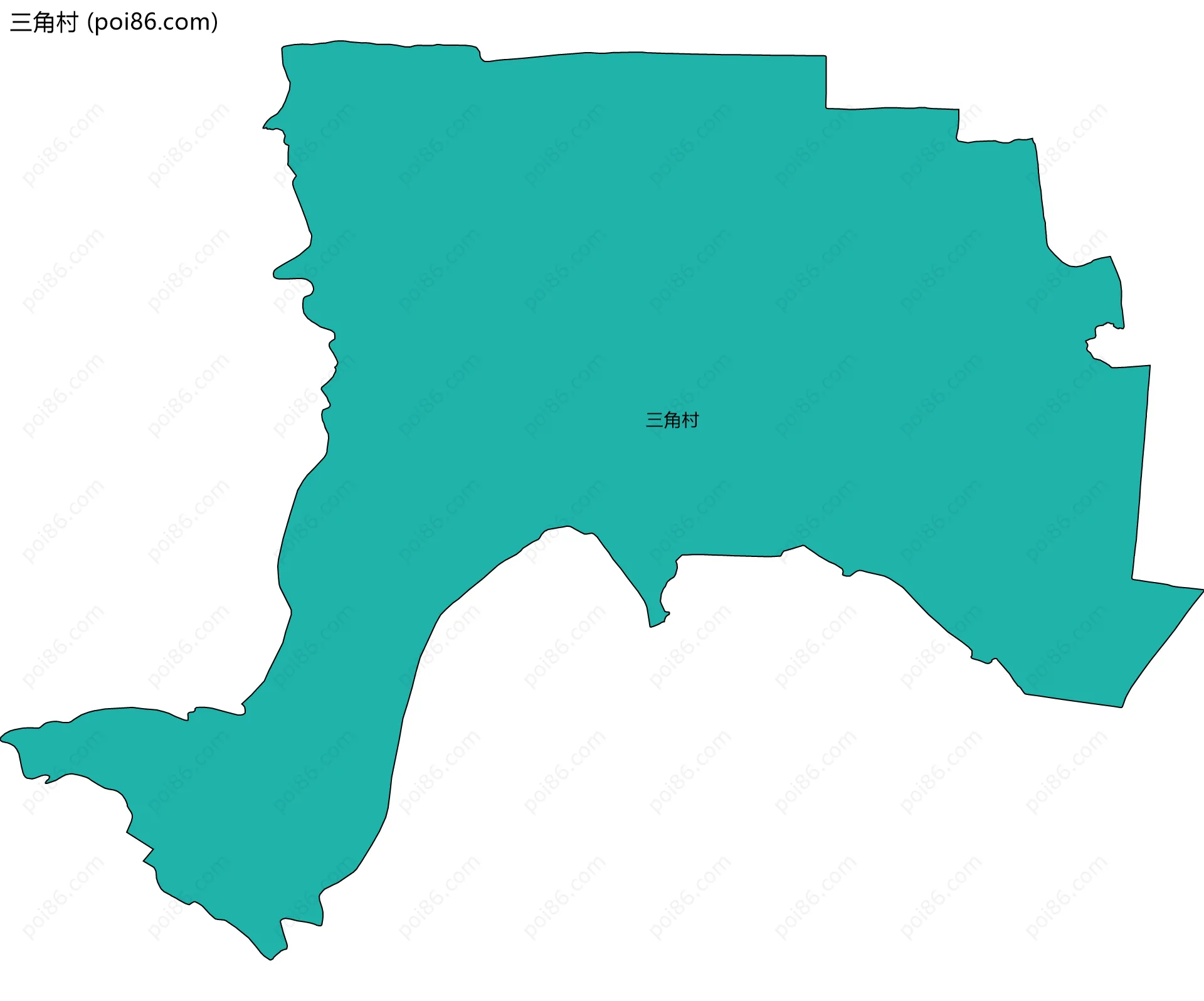 三角村边界地图