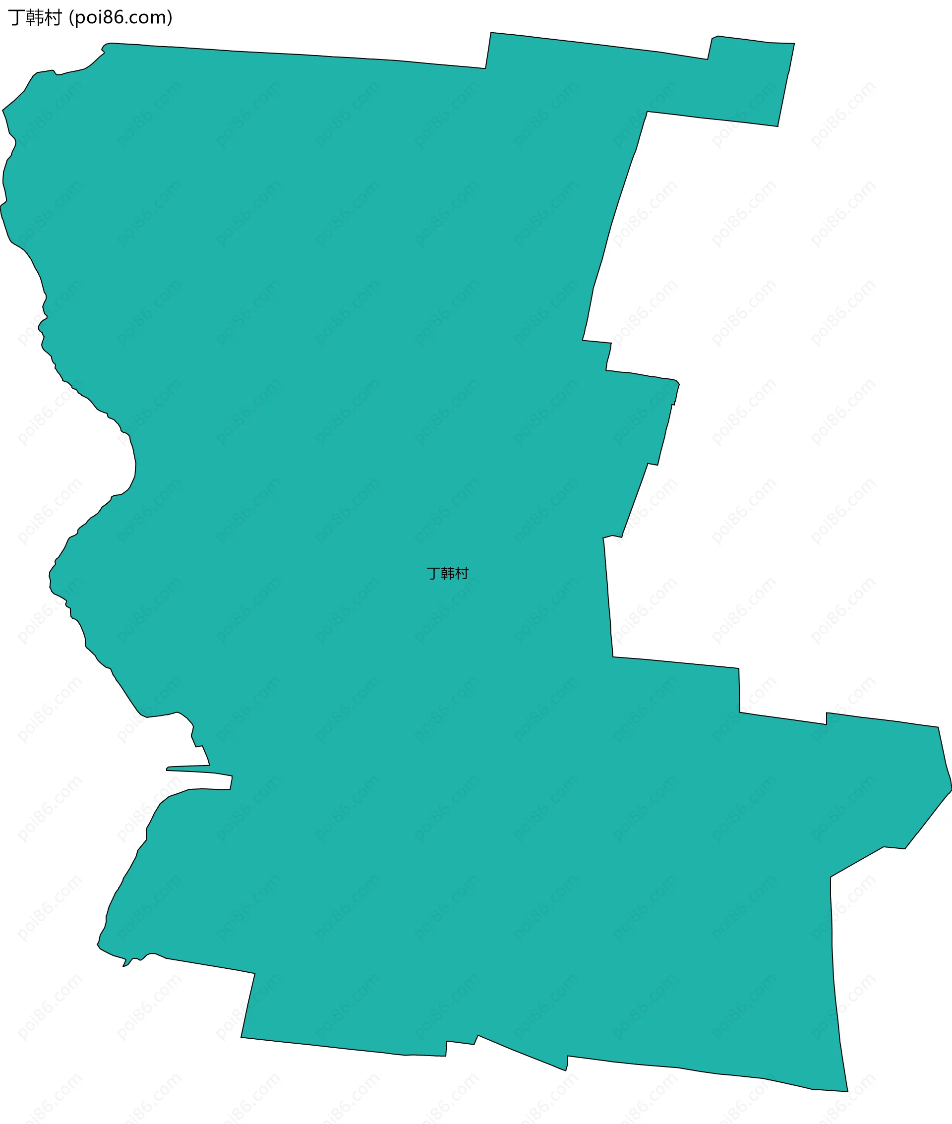 丁韩村边界地图