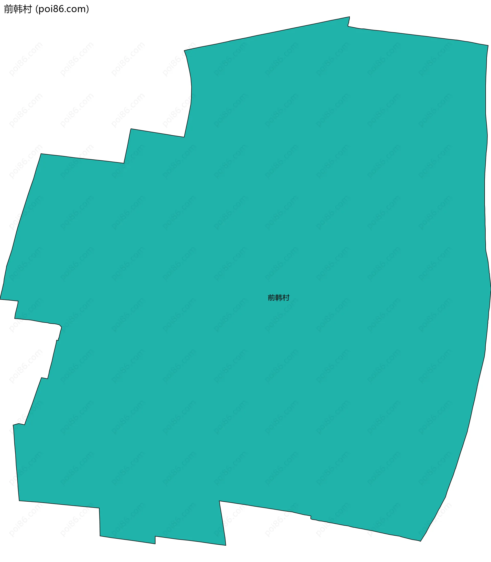 前韩村边界地图