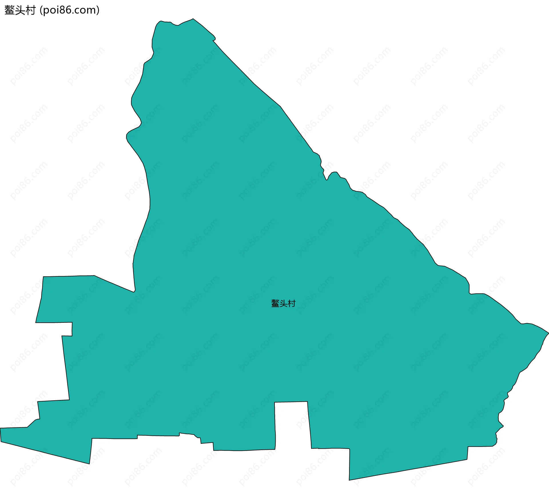 鳌头村边界地图