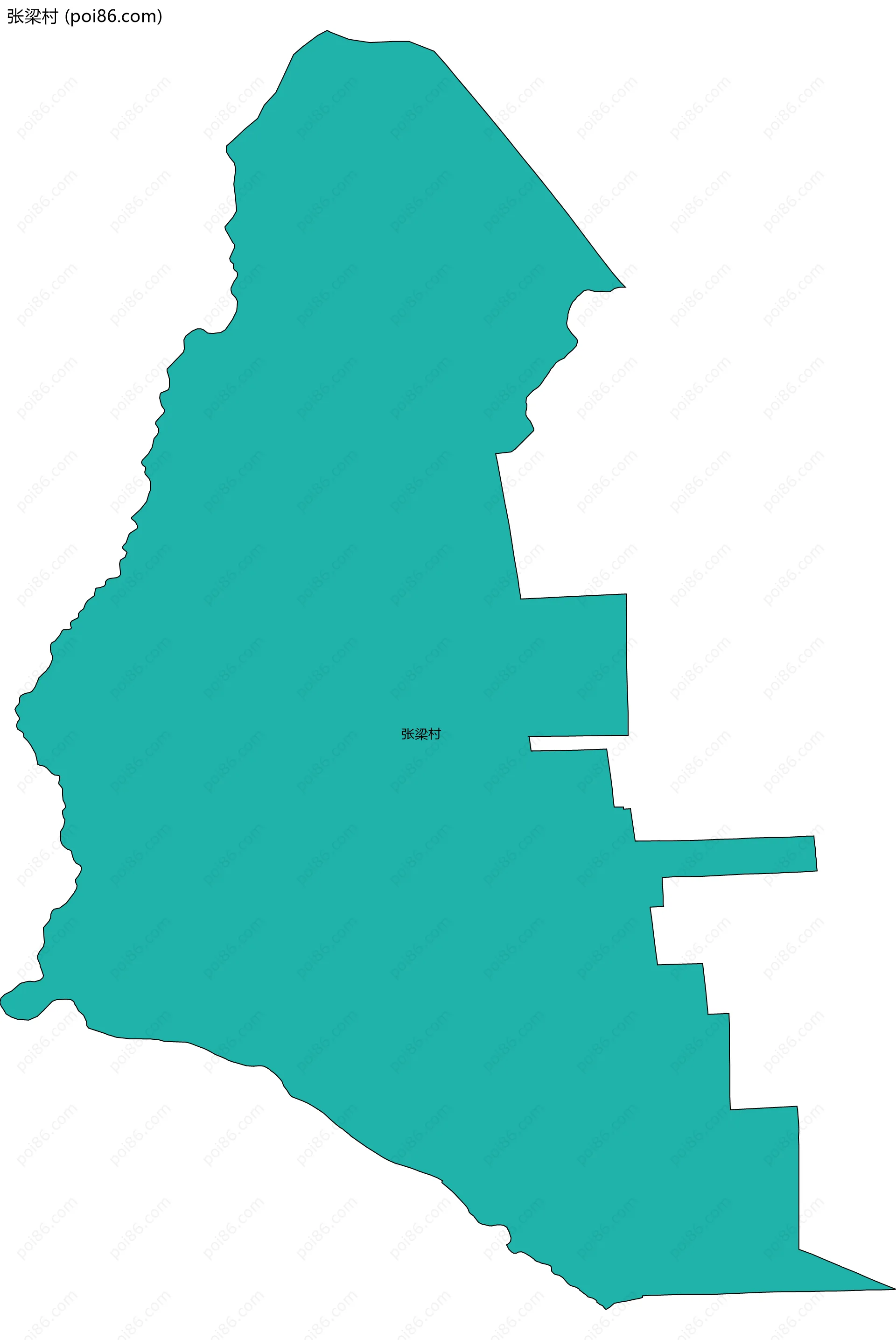 张梁村边界地图