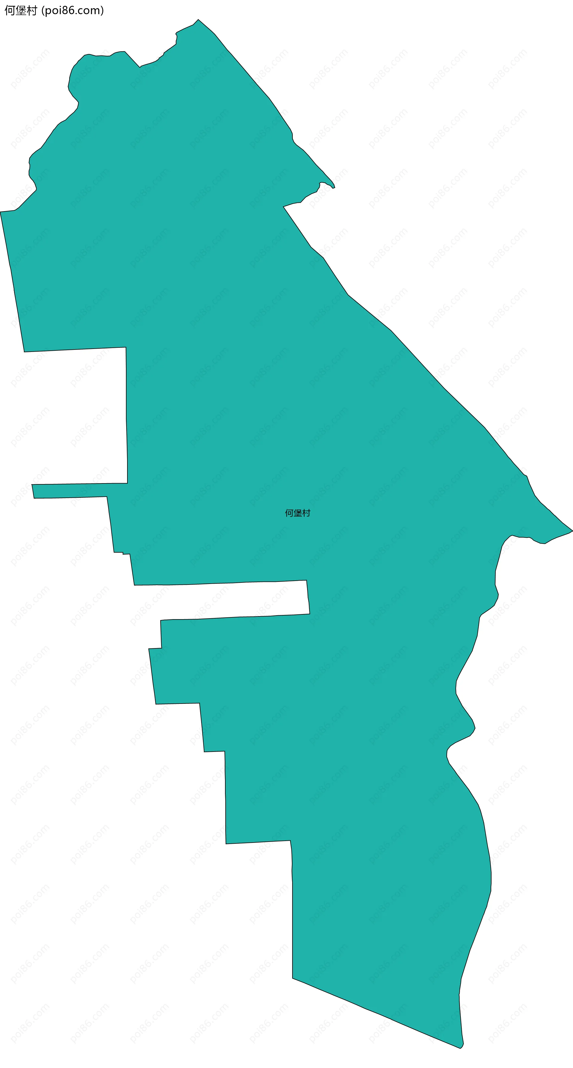 何堡村边界地图