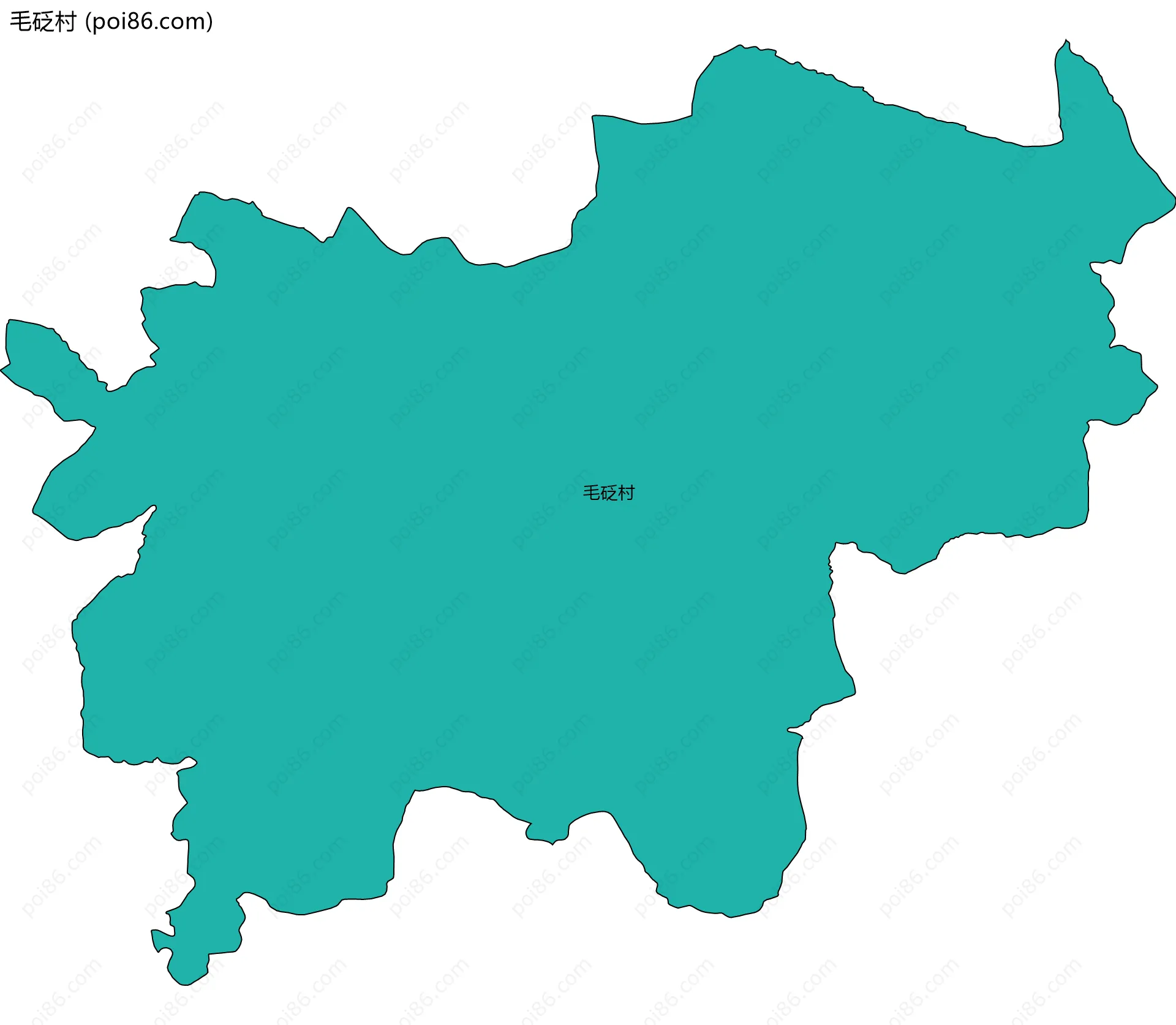 毛砭村边界地图