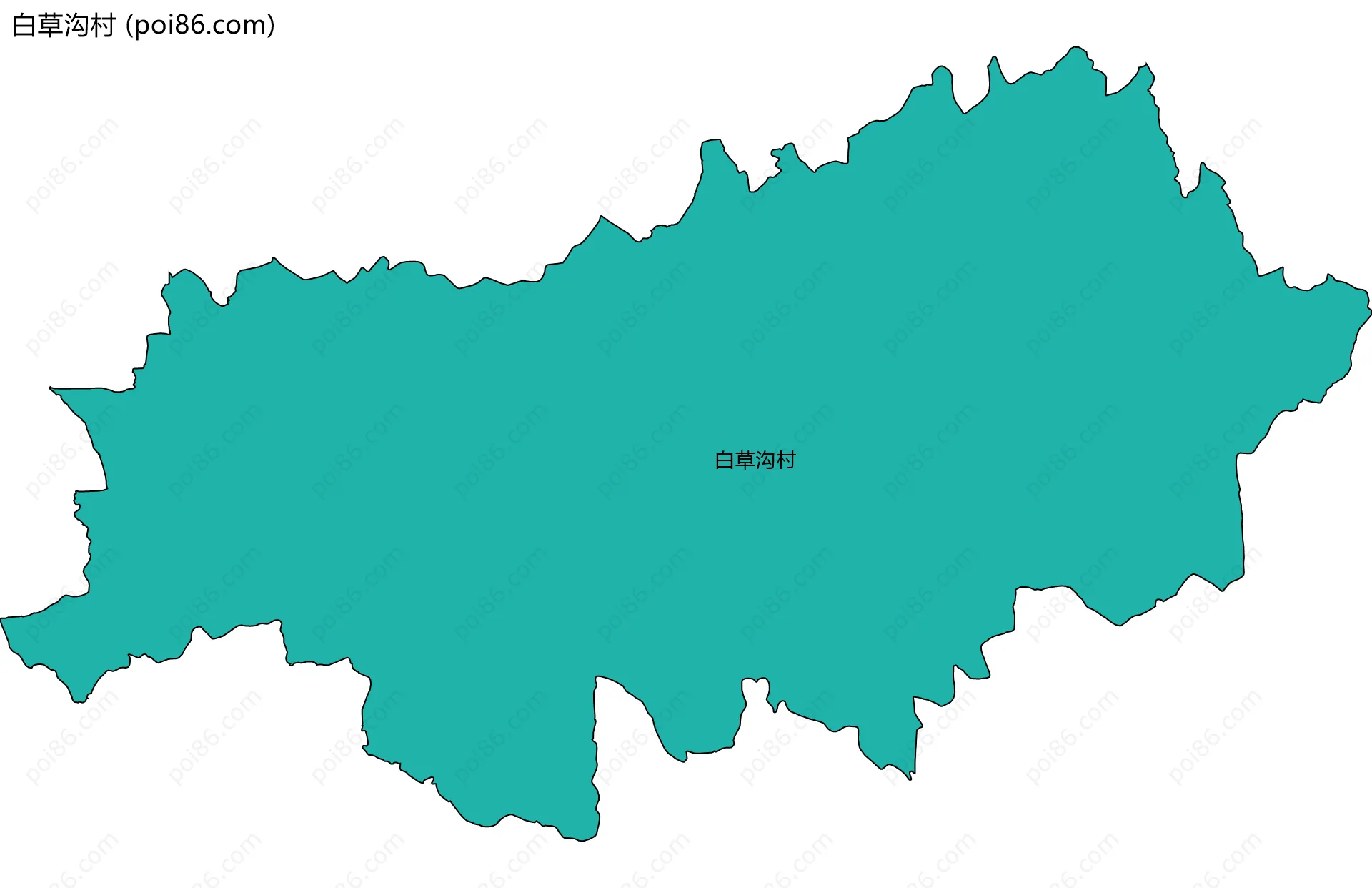 白草沟村边界地图