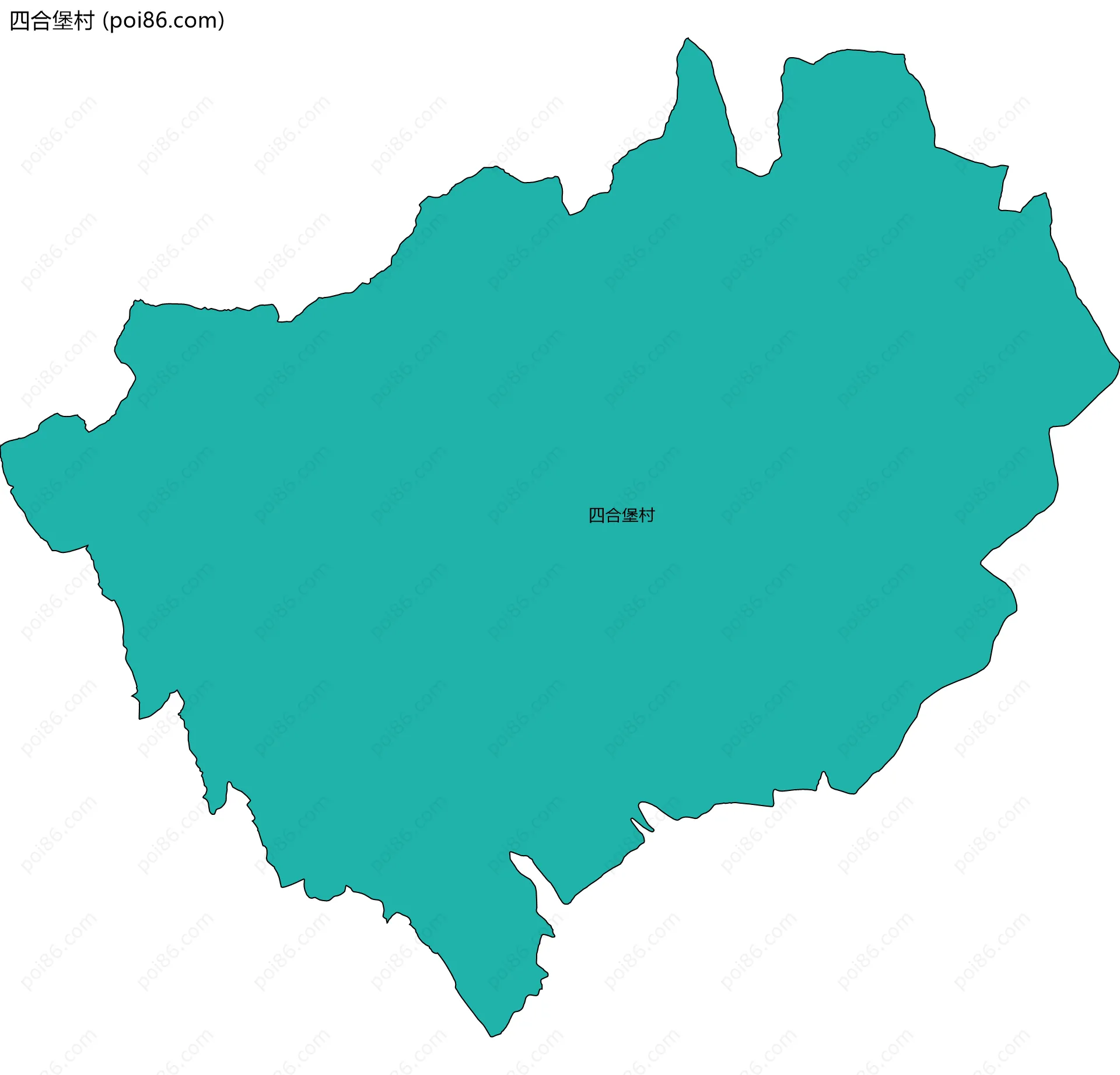 四合堡村边界地图