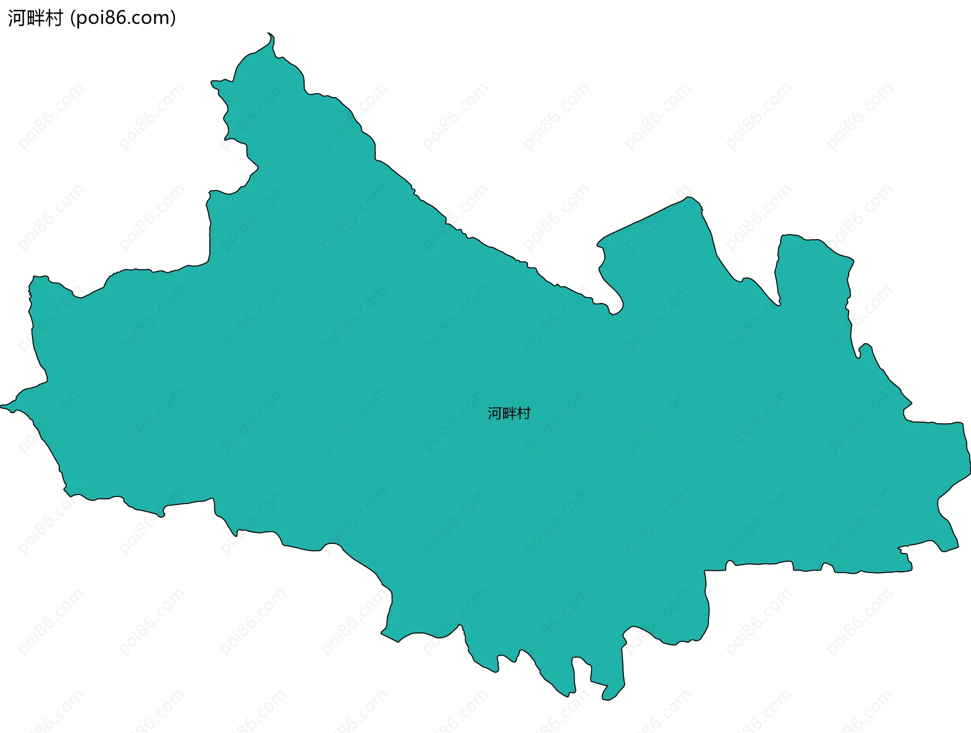 河畔村边界地图