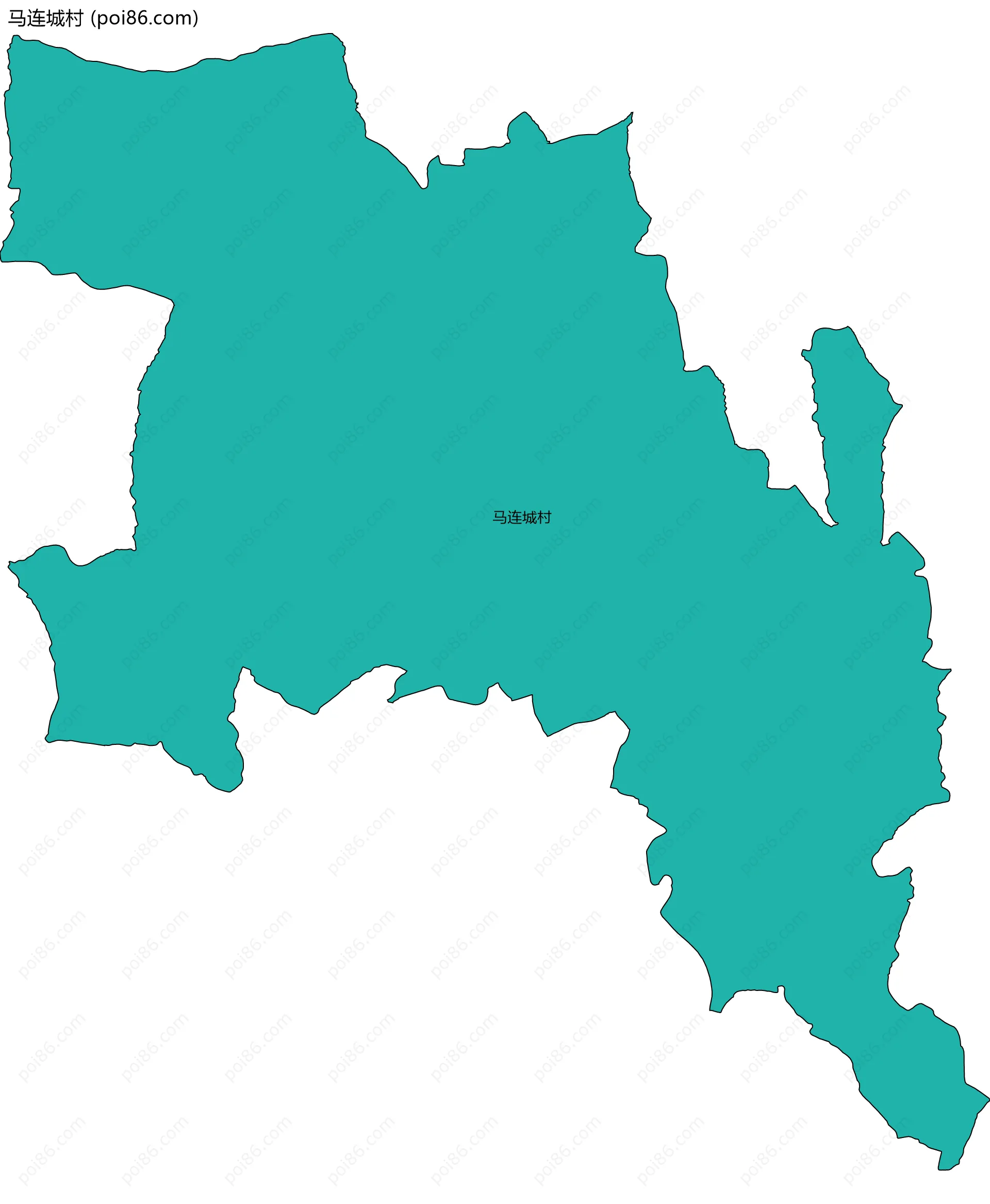 马连城村边界地图