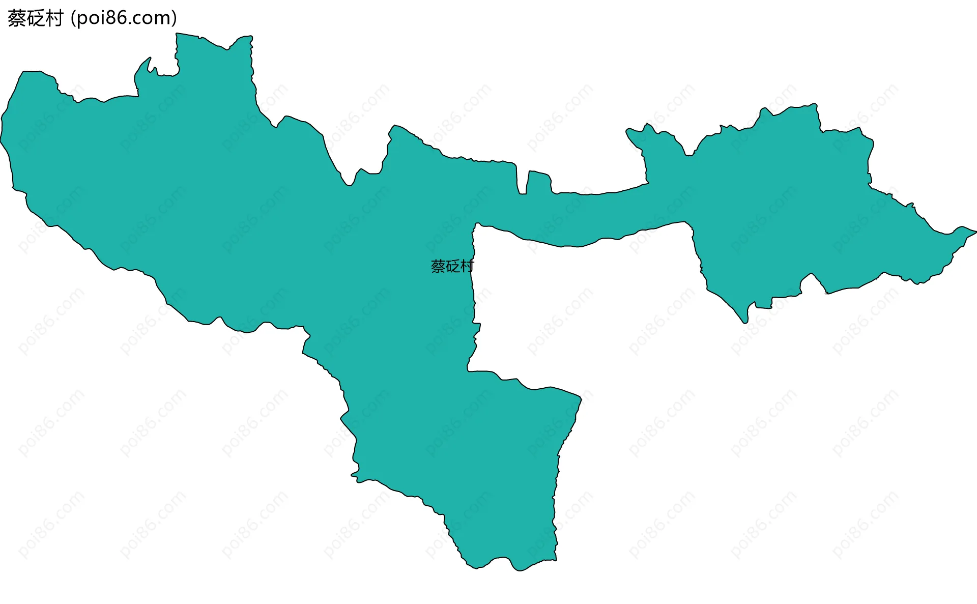 蔡砭村边界地图