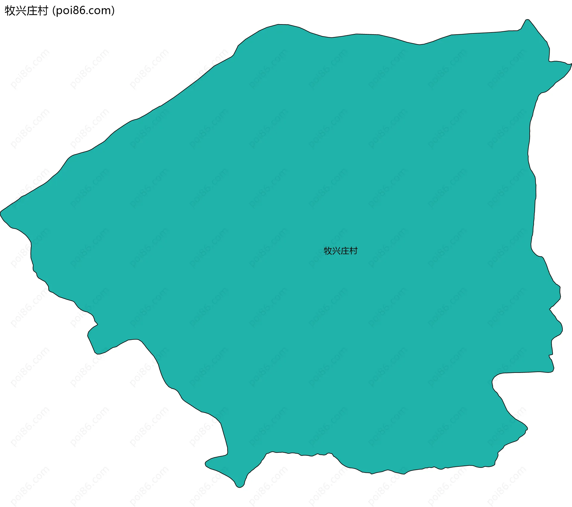 牧兴庄村边界地图