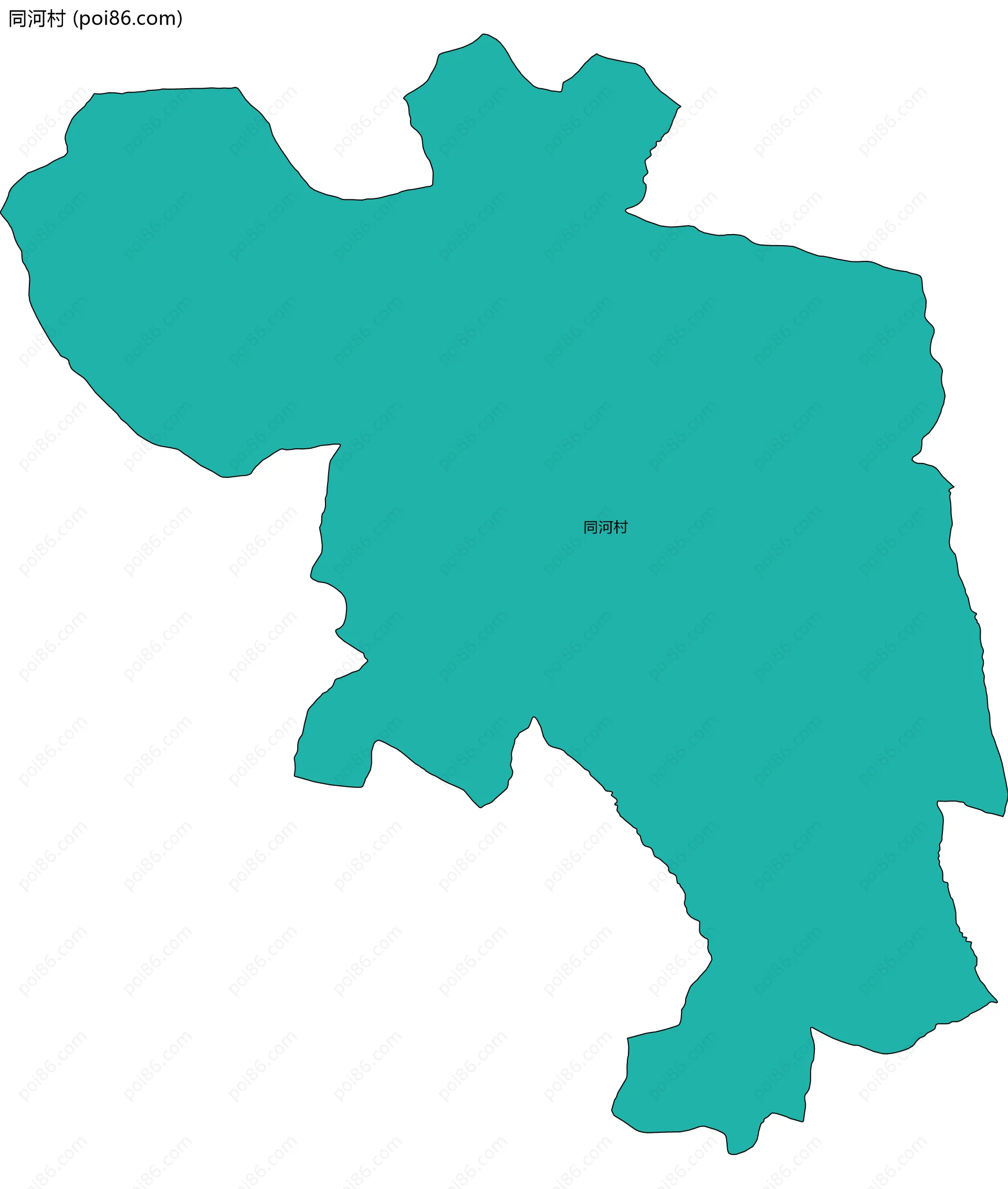 同河村边界地图