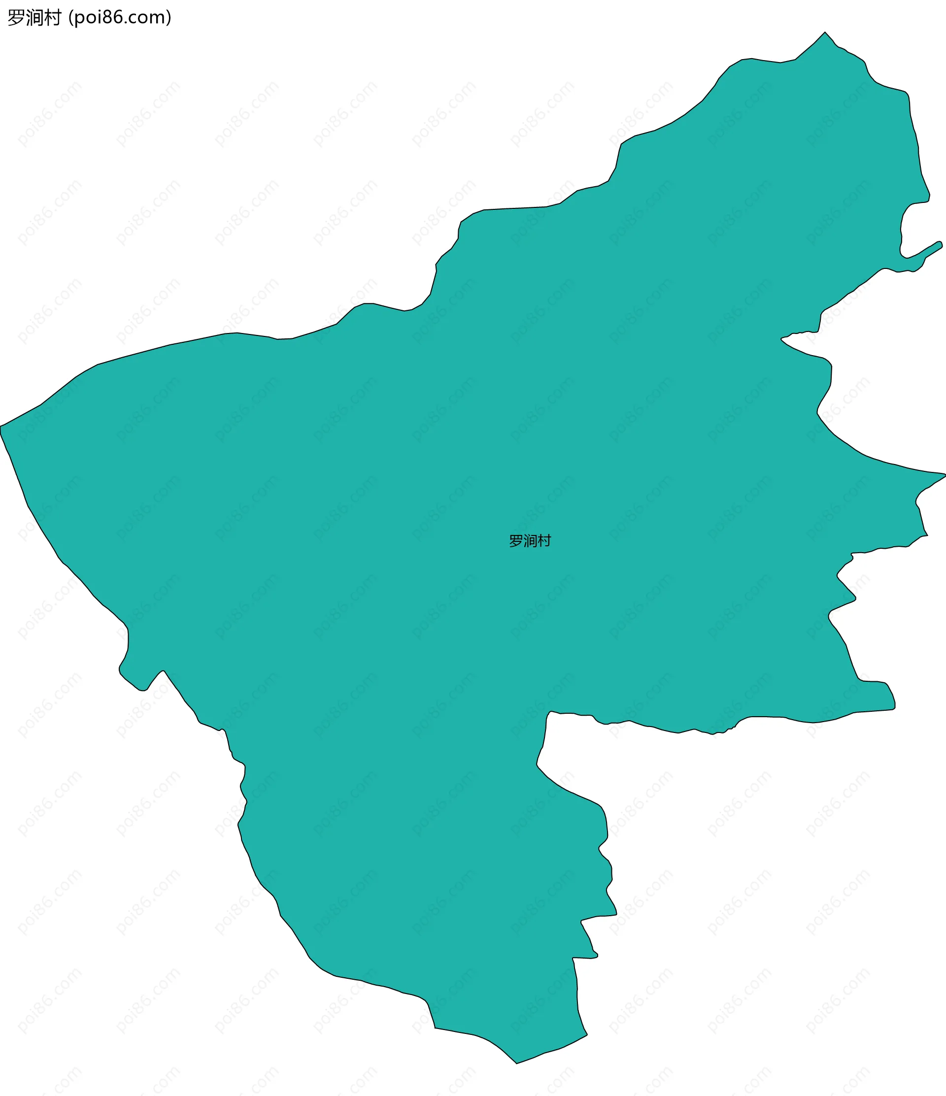 罗涧村边界地图