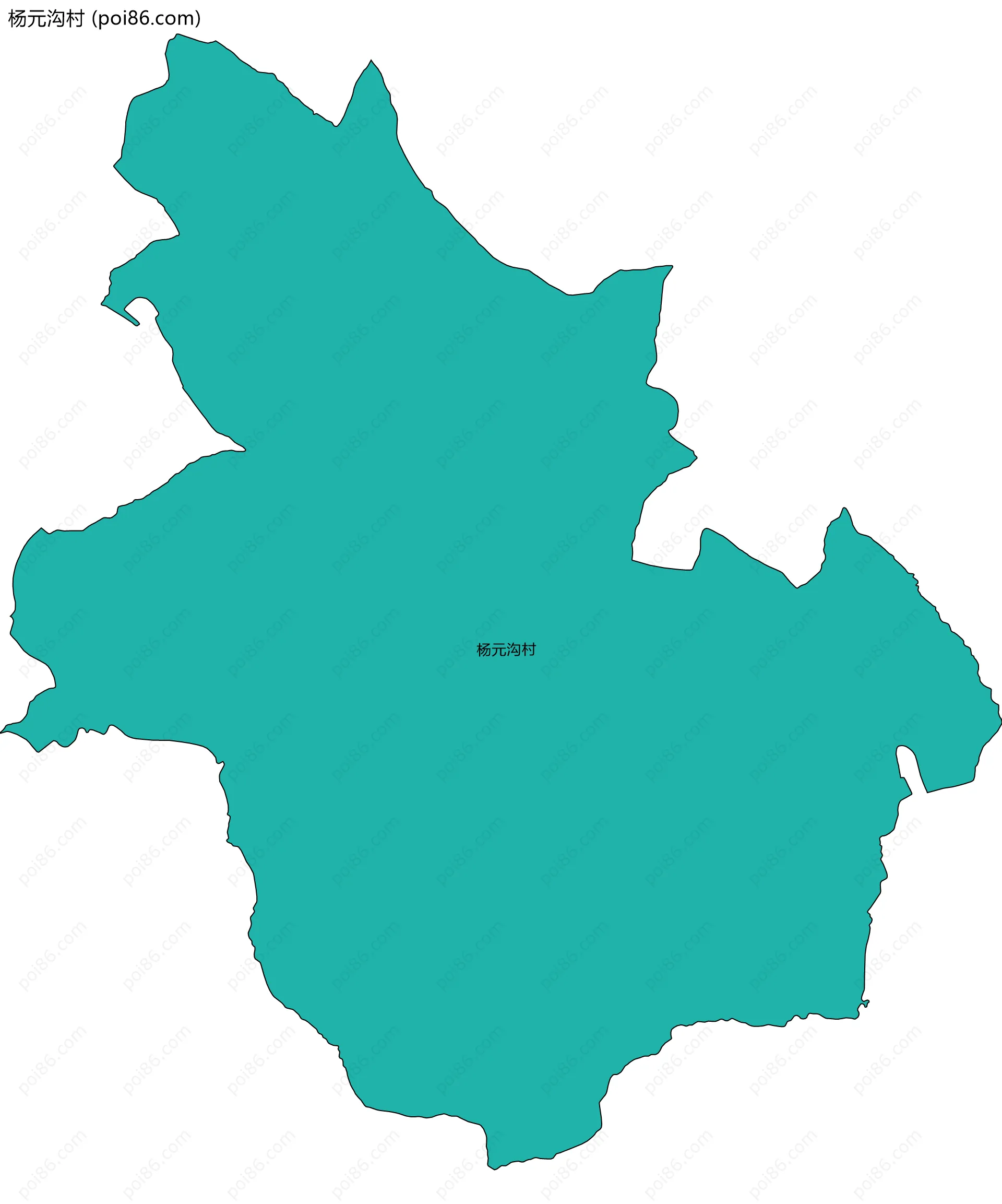 杨元沟村边界地图