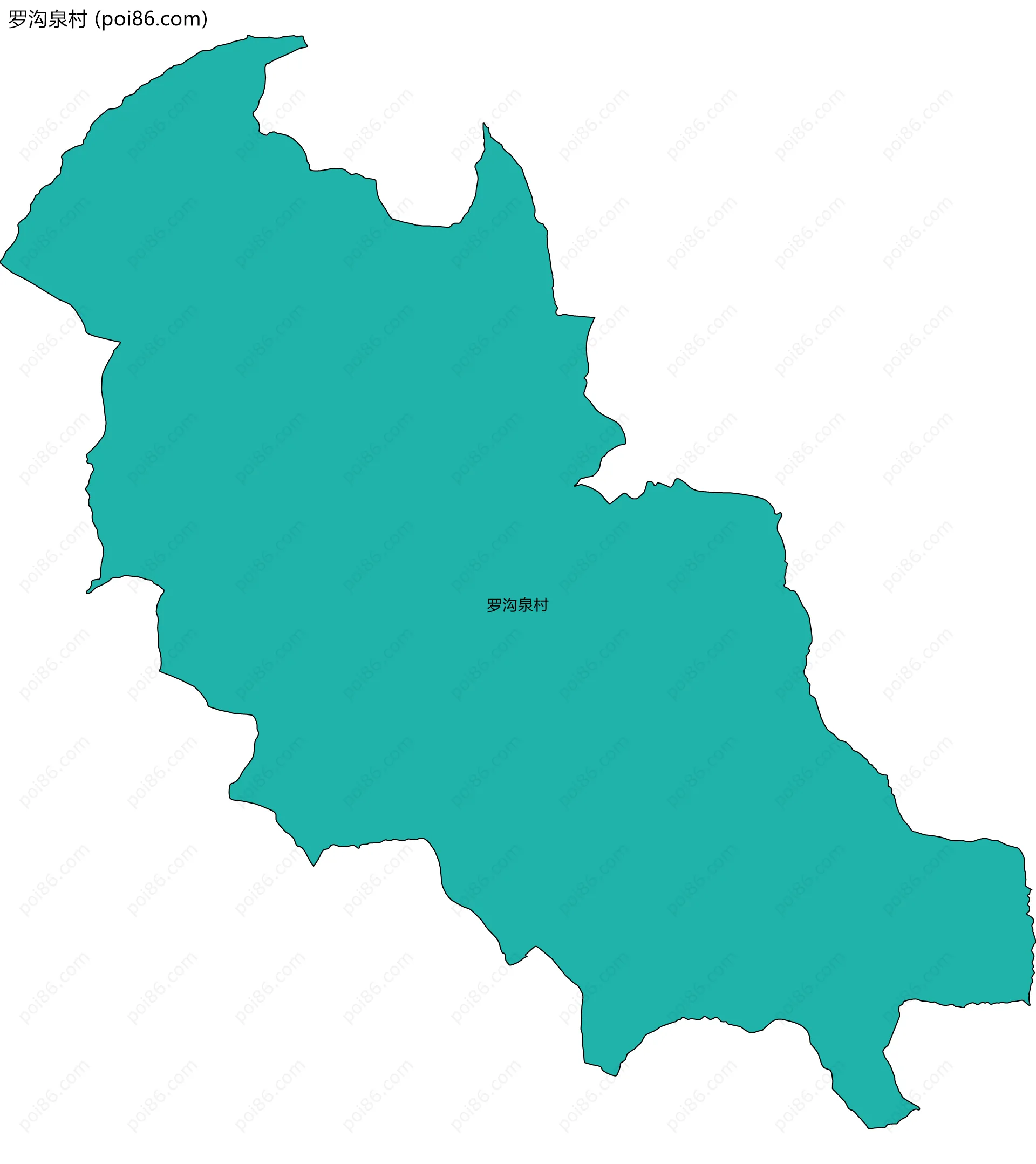 罗沟泉村边界地图