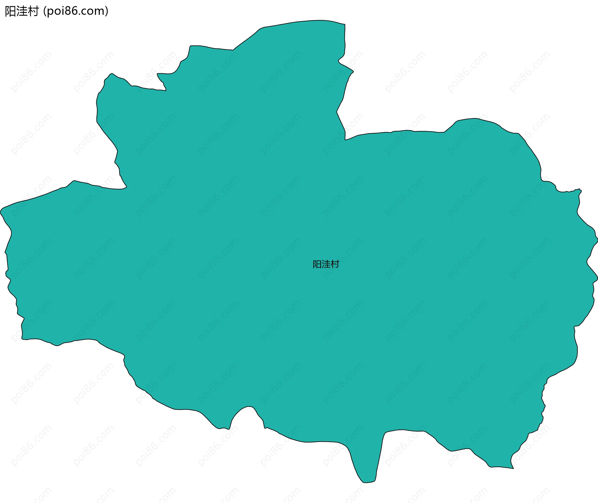 阳洼村边界地图