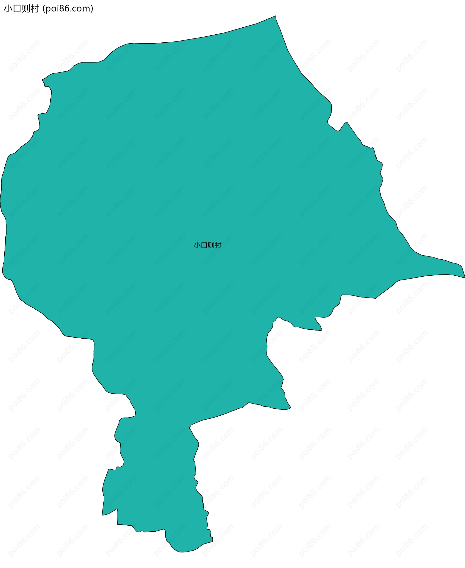 小口则村边界地图