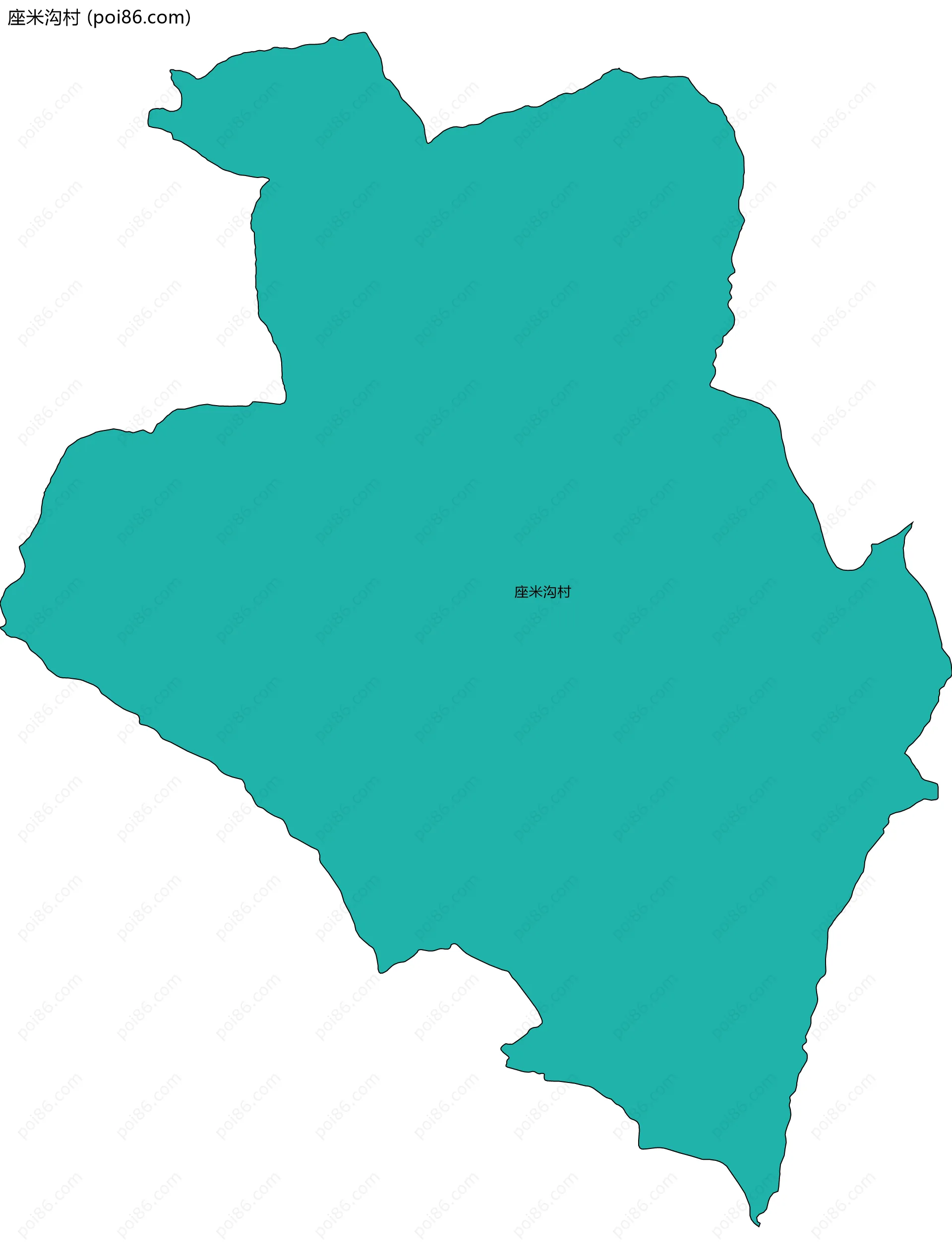 座米沟村边界地图