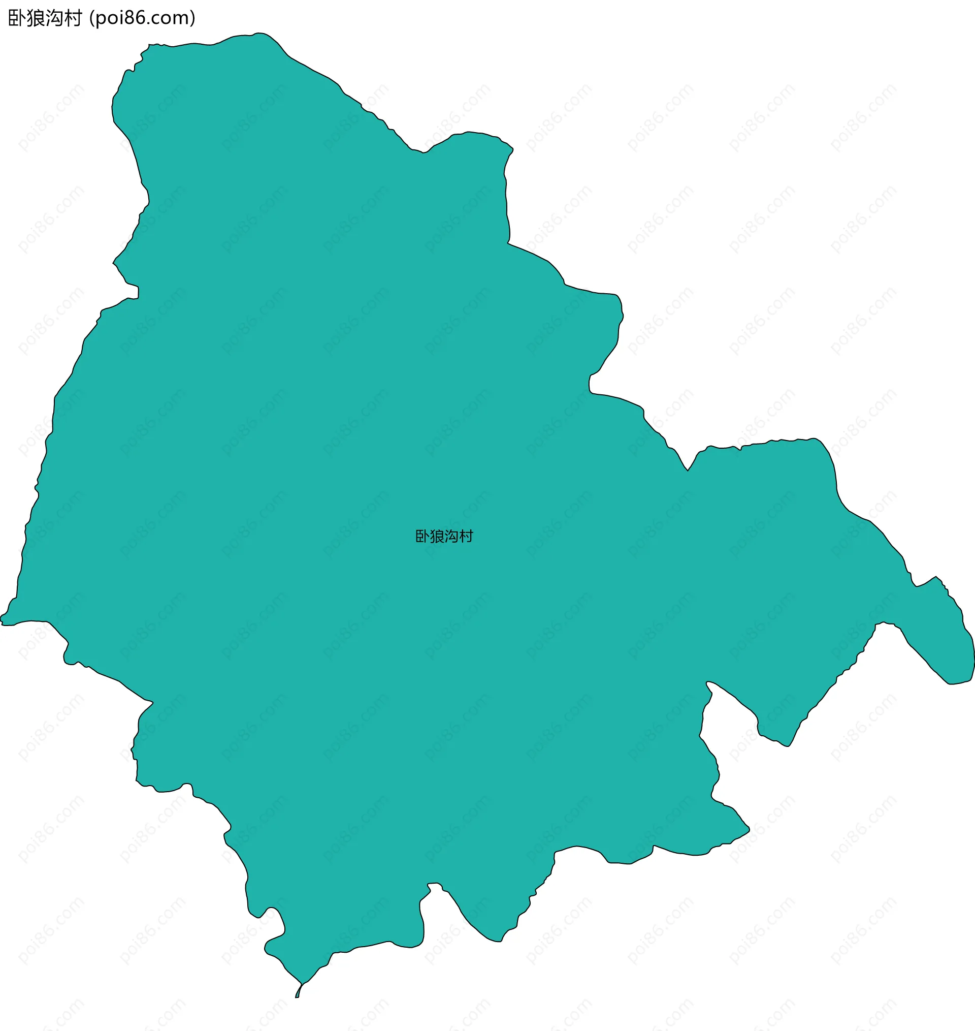 卧狼沟村边界地图
