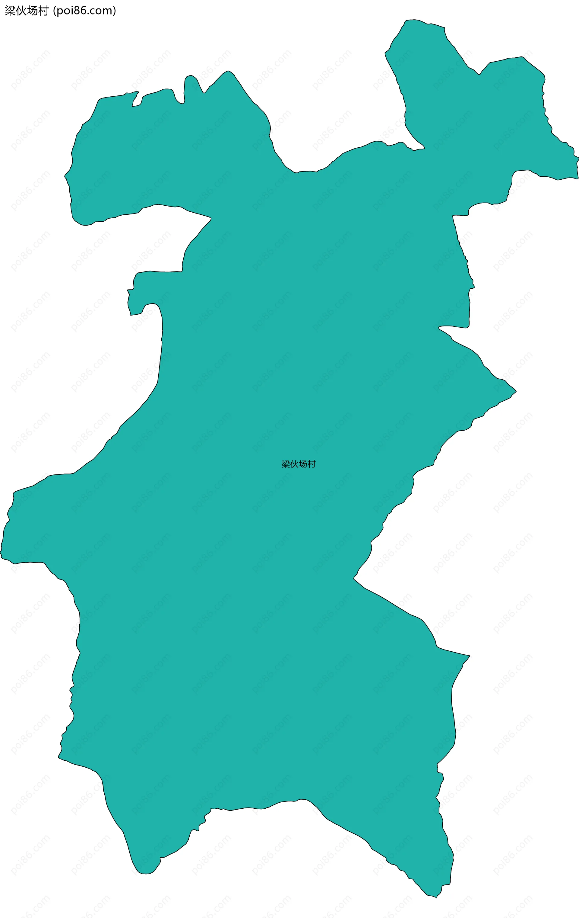 梁伙场村边界地图