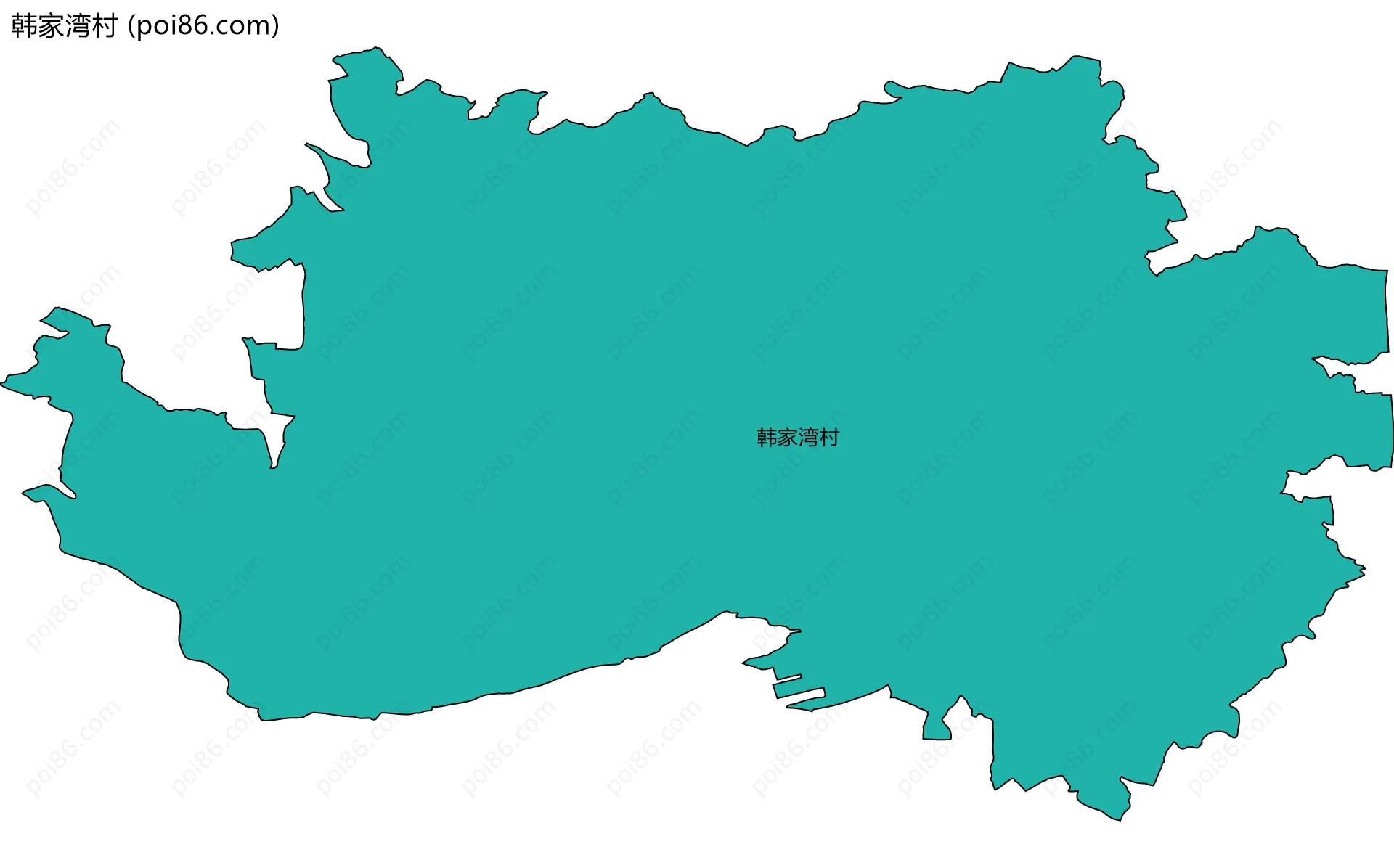 韩家湾村边界地图