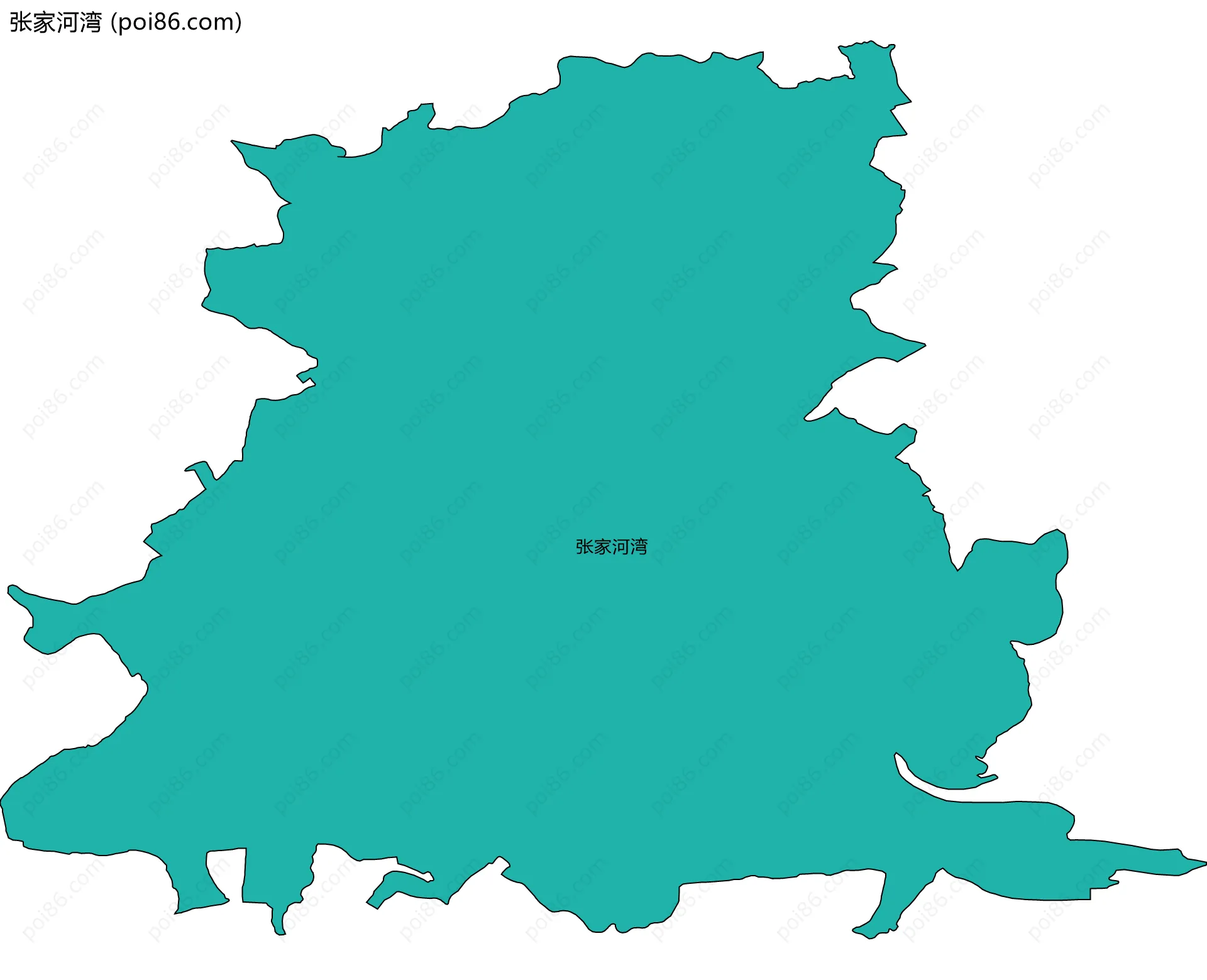 张家河湾边界地图