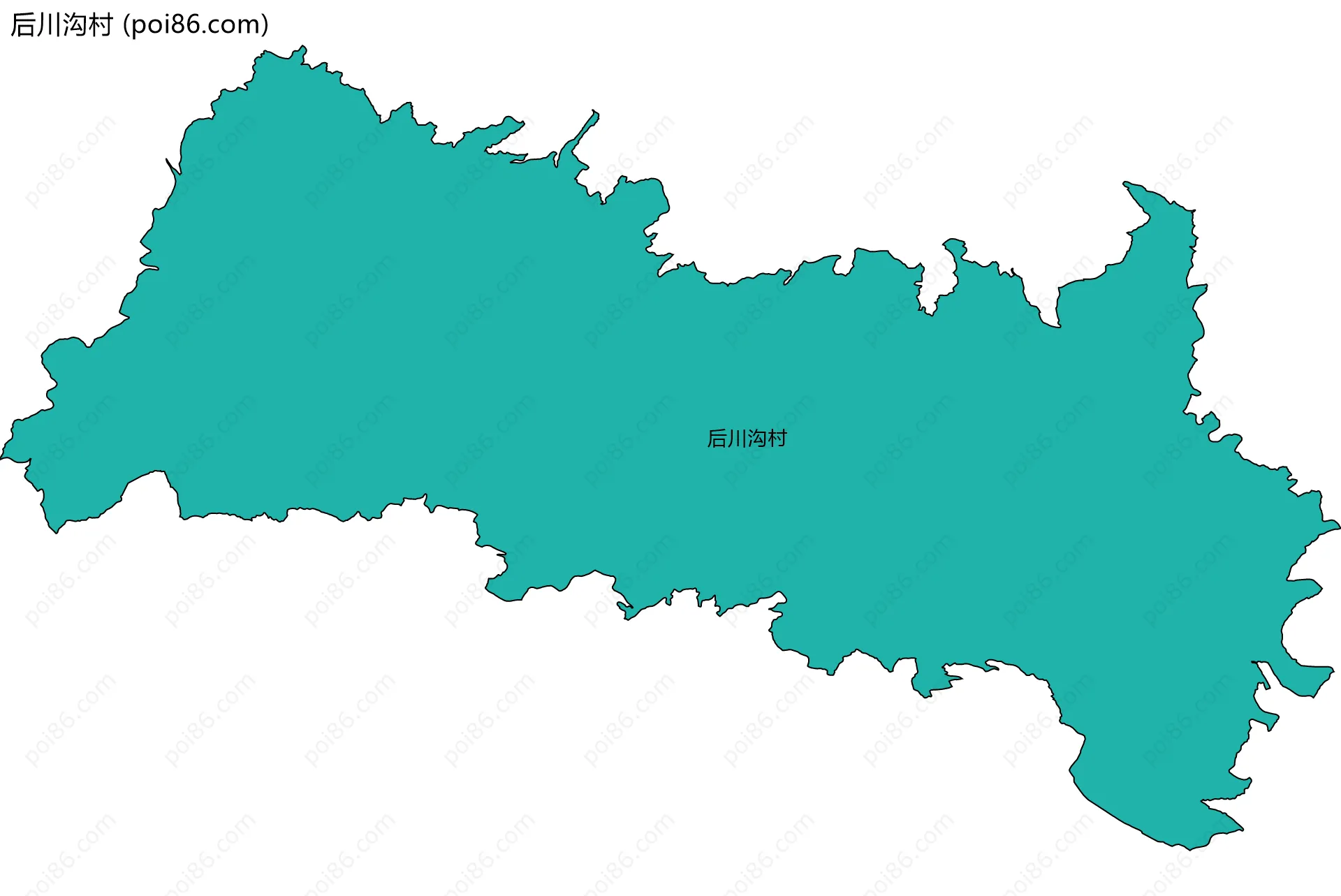 后川沟村边界地图