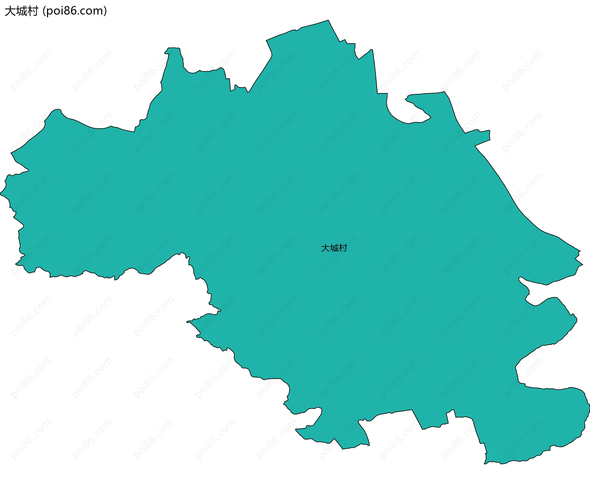 大城村边界地图