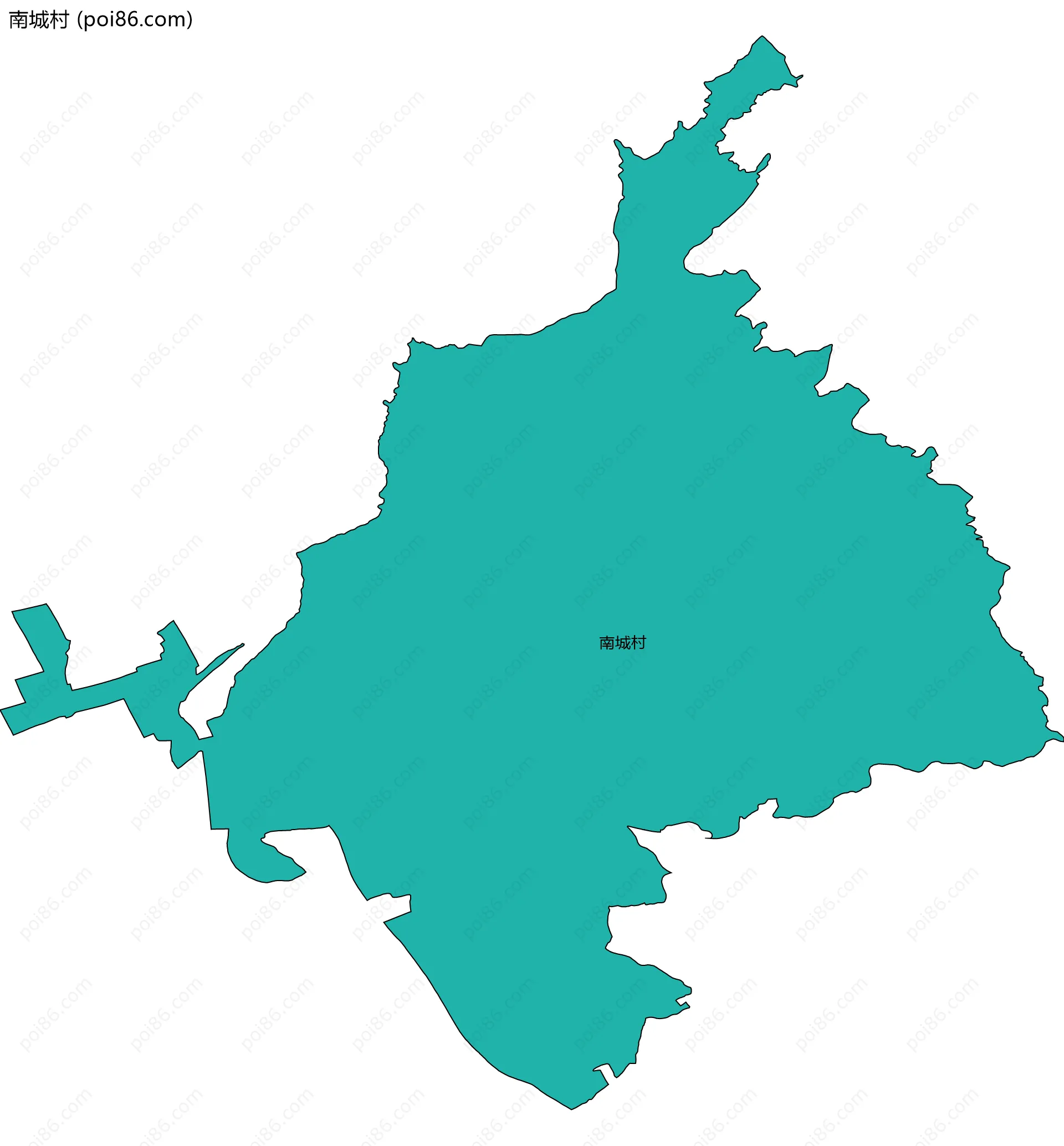 南城村边界地图