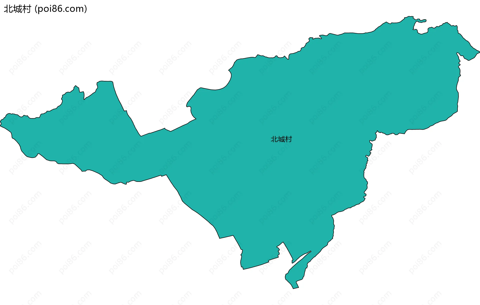 北城村边界地图