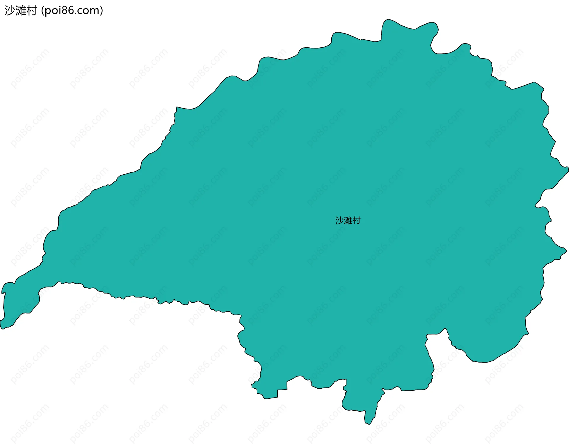 沙滩村边界地图