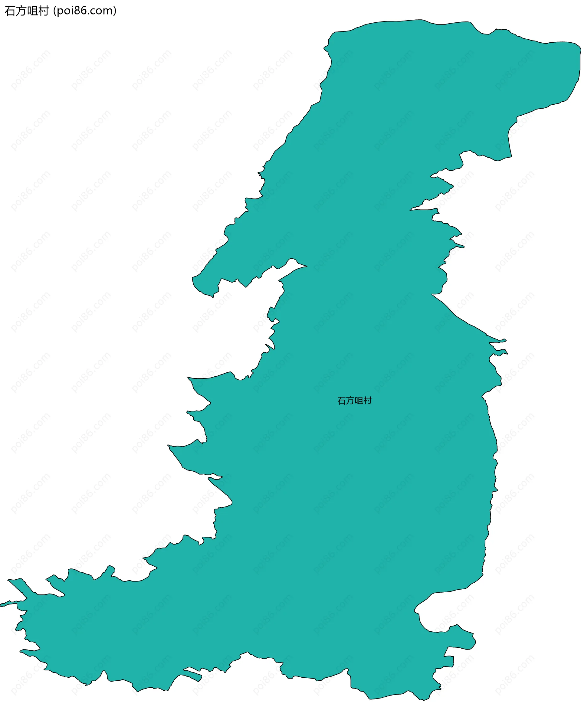 石方咀村边界地图
