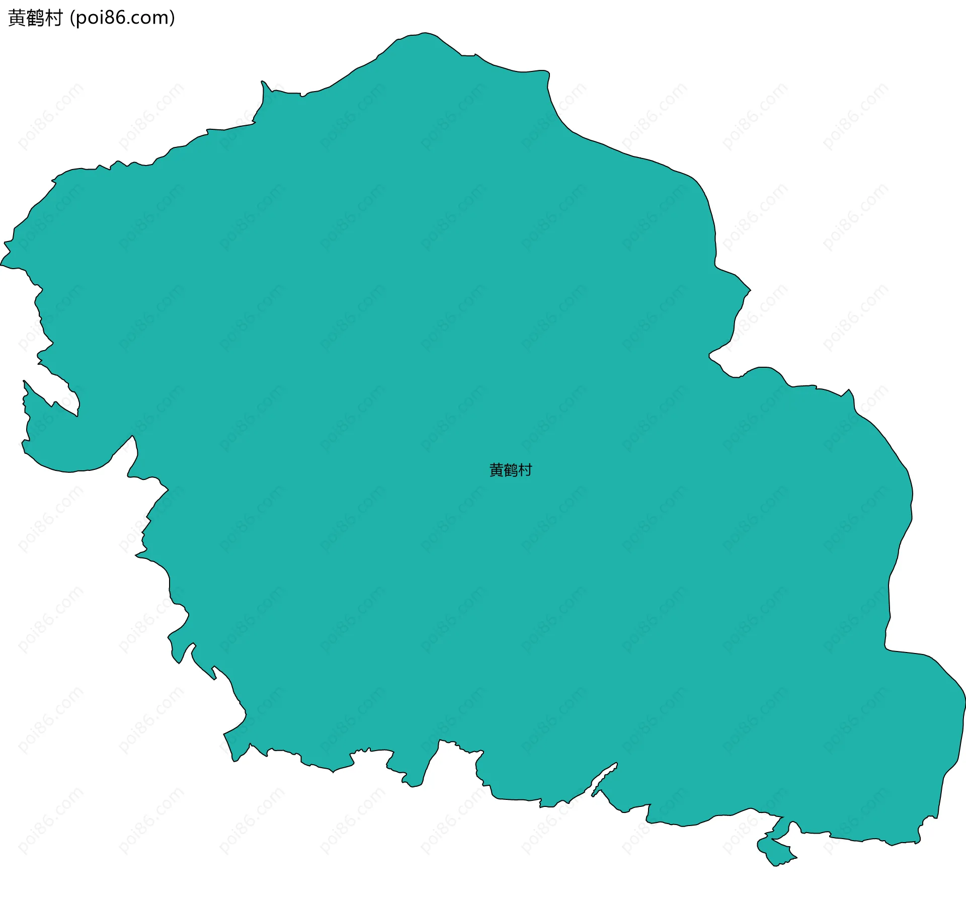 黄鹤村边界地图