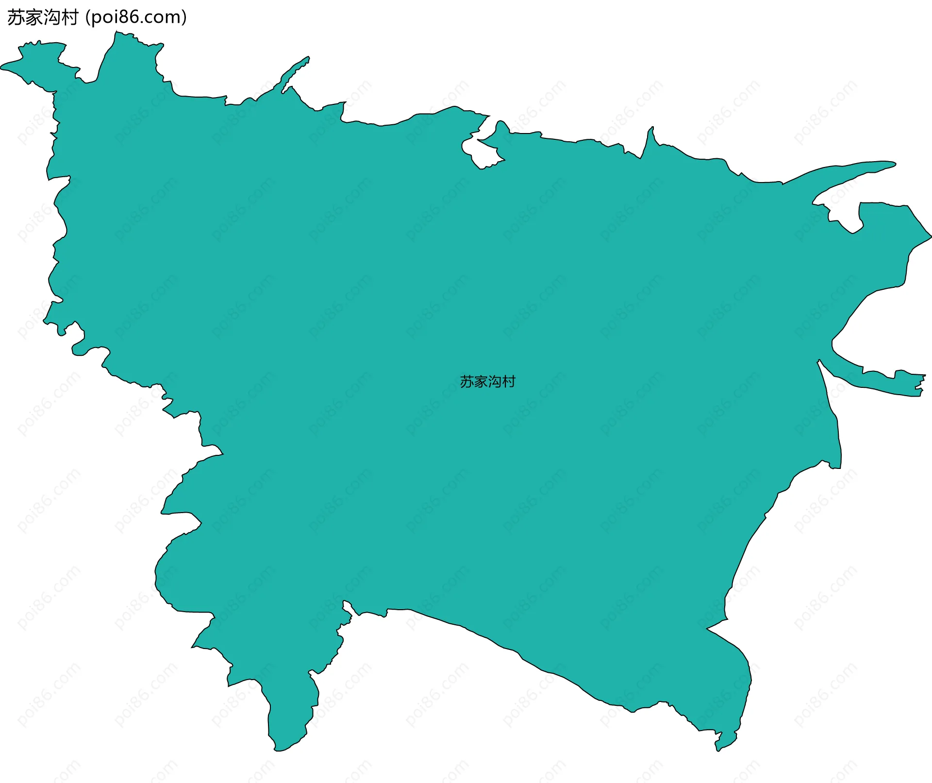 苏家沟村边界地图