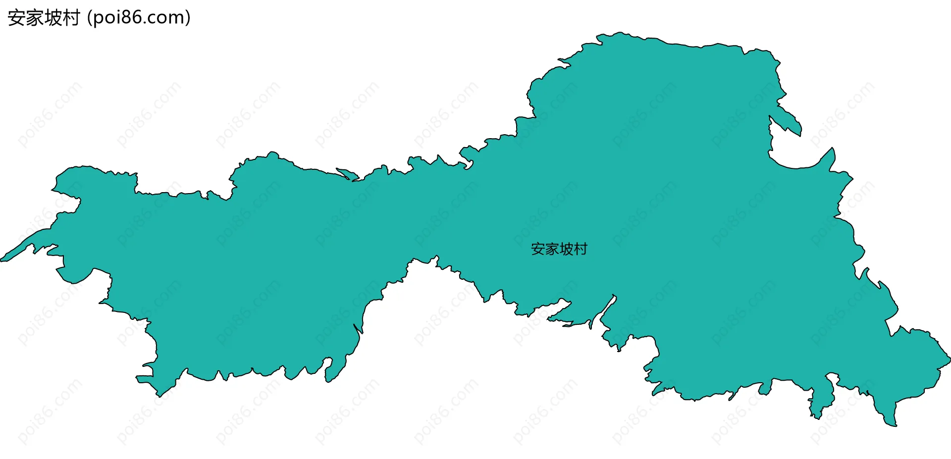 安家坡村边界地图