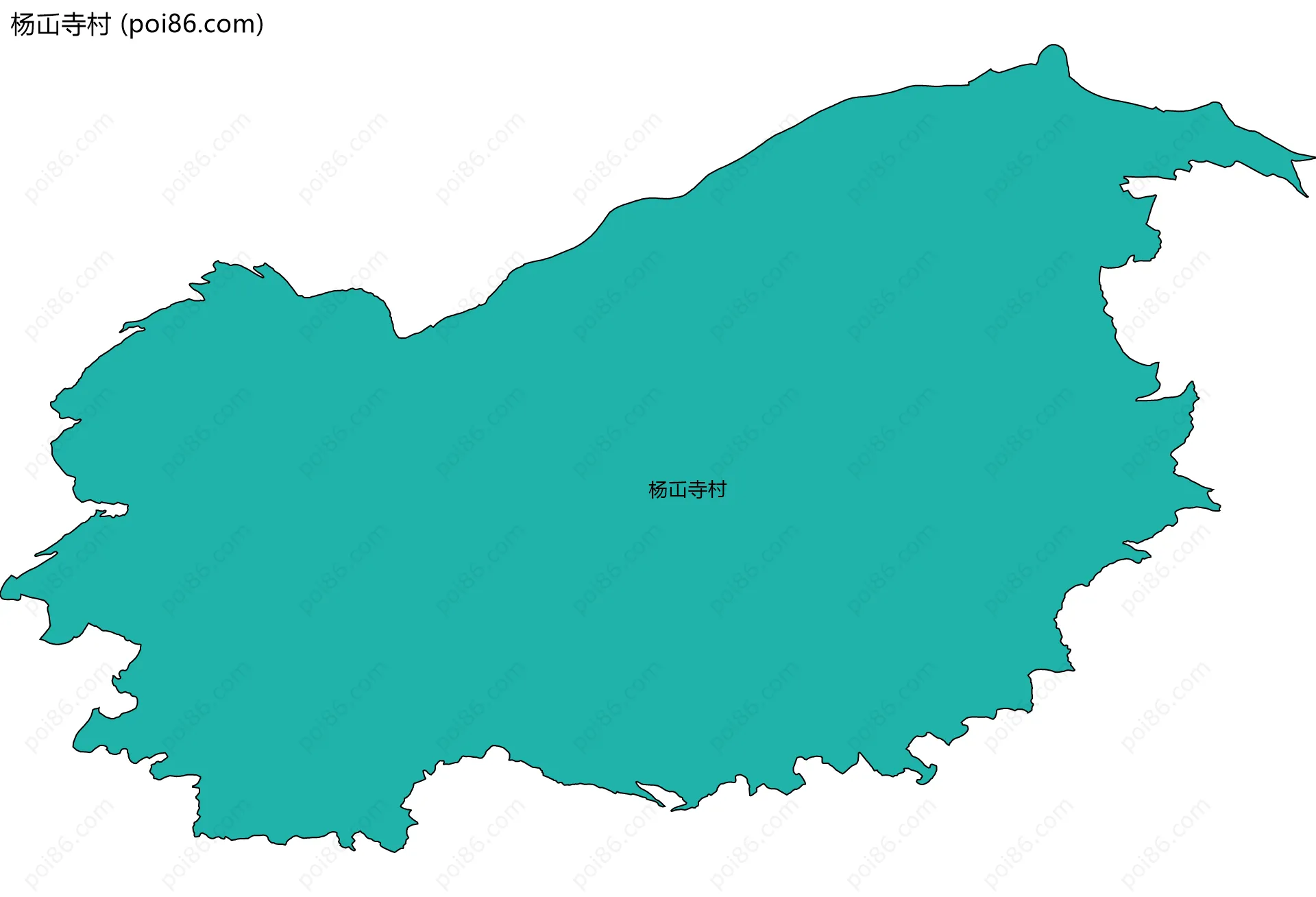 杨屲寺村边界地图