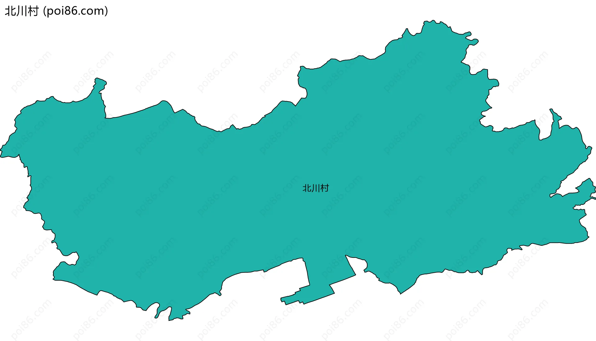 北川村边界地图