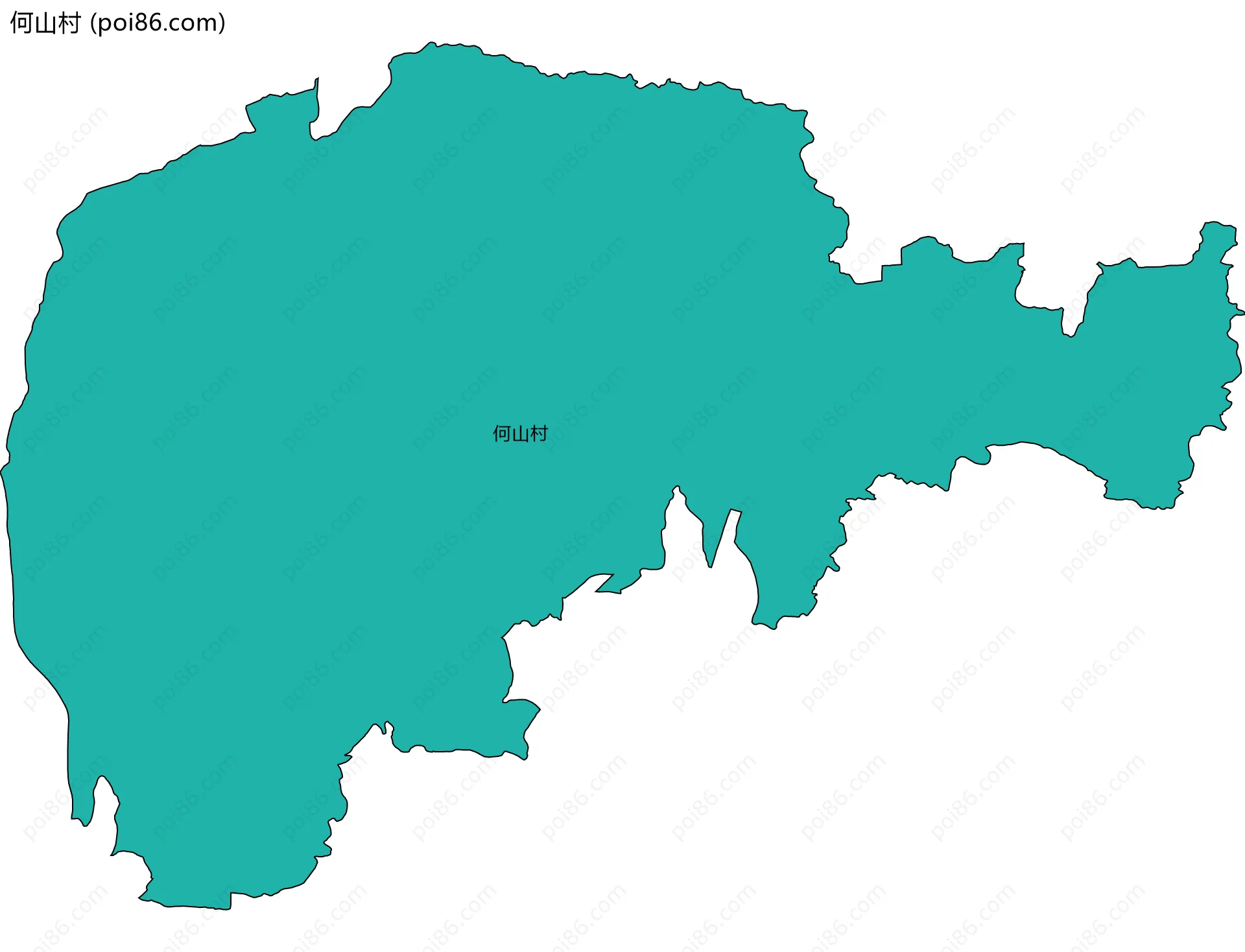何山村边界地图