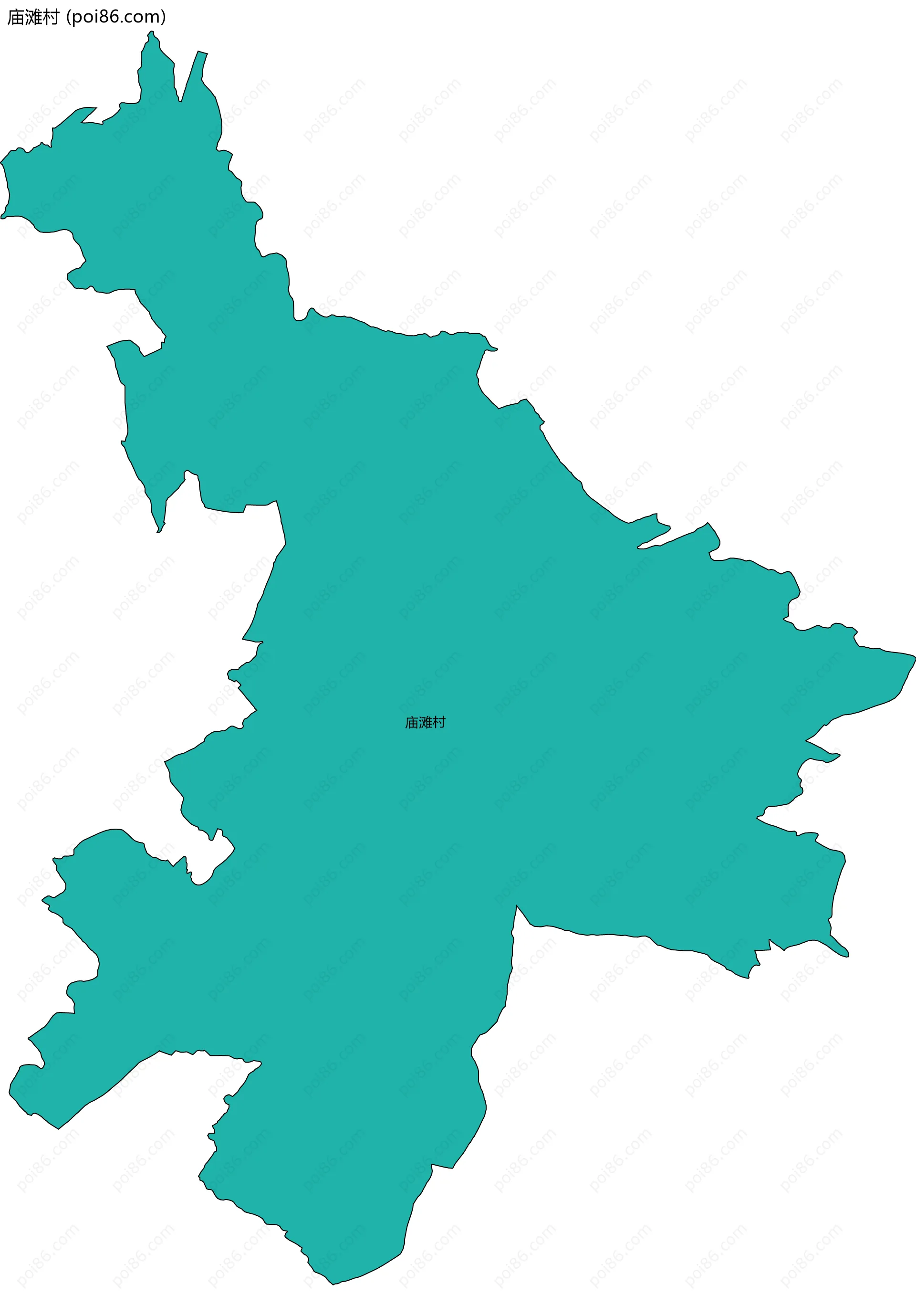 庙滩村边界地图