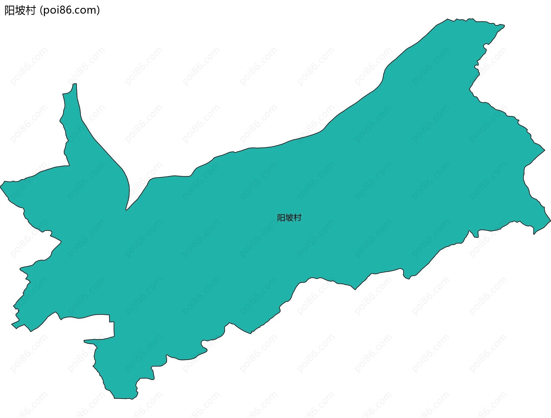 阳坡村边界地图
