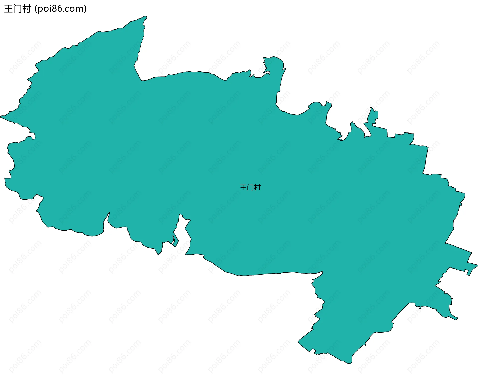 王门村边界地图