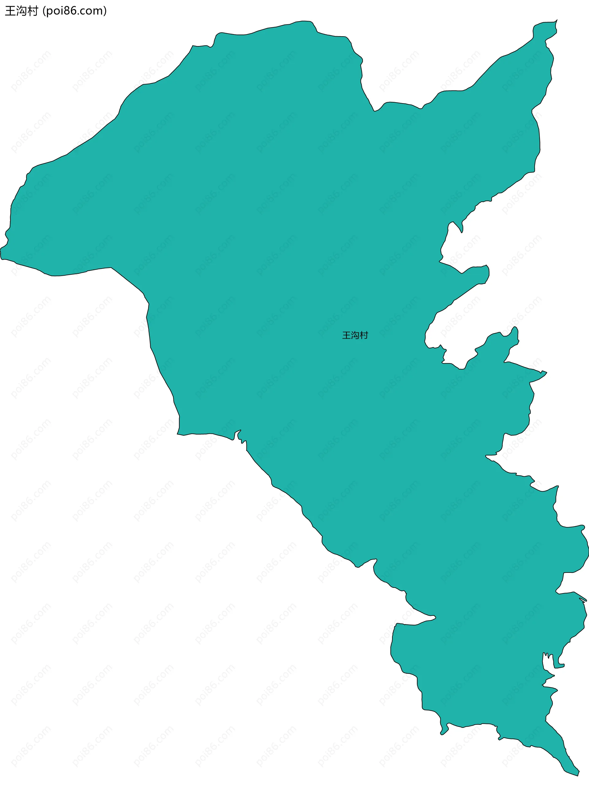 王沟村边界地图