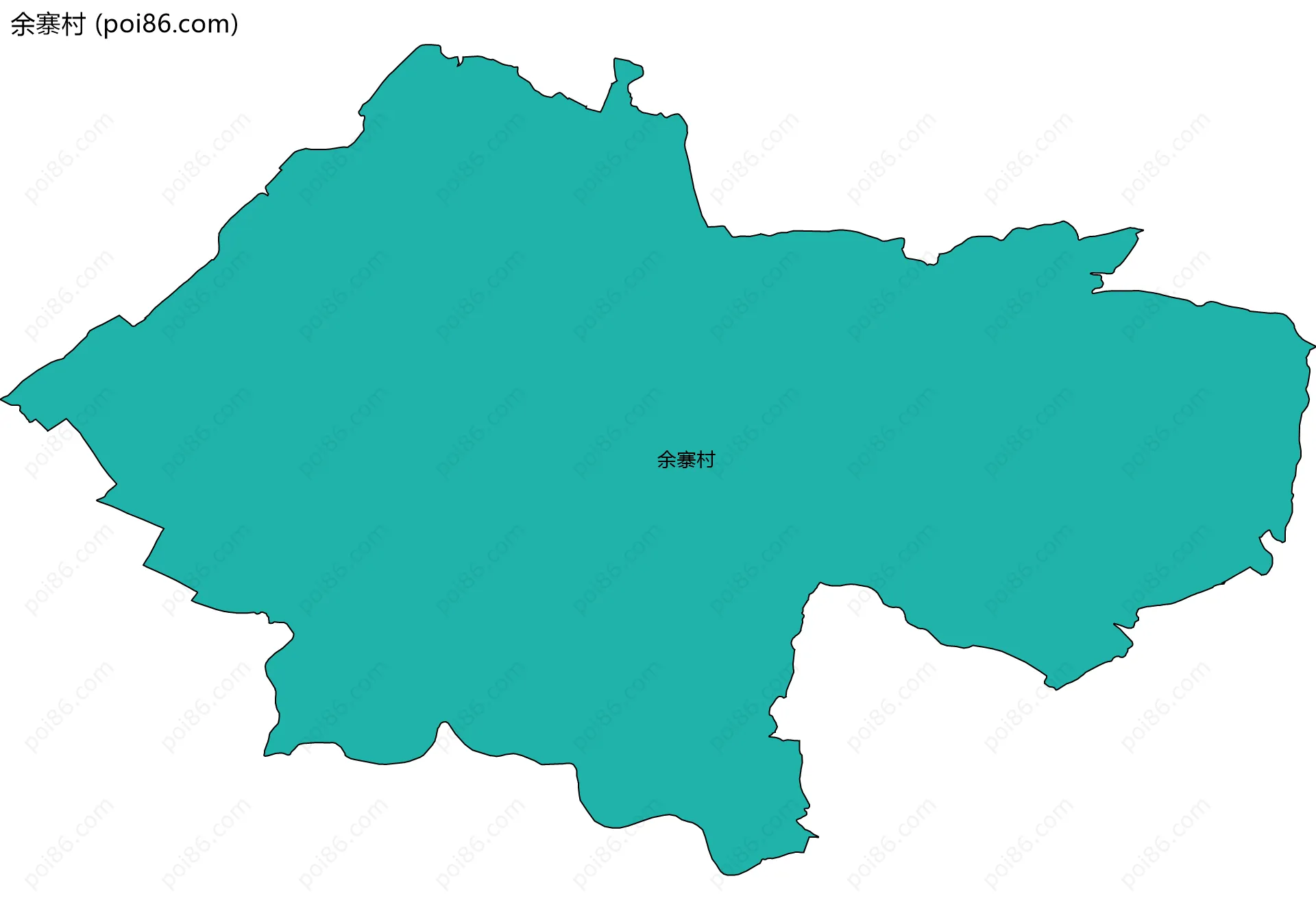 余寨村边界地图