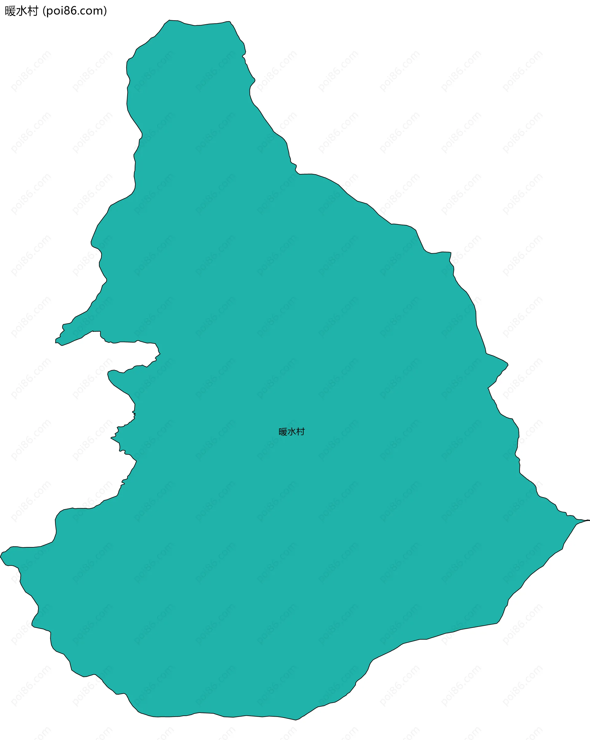 暖水村边界地图