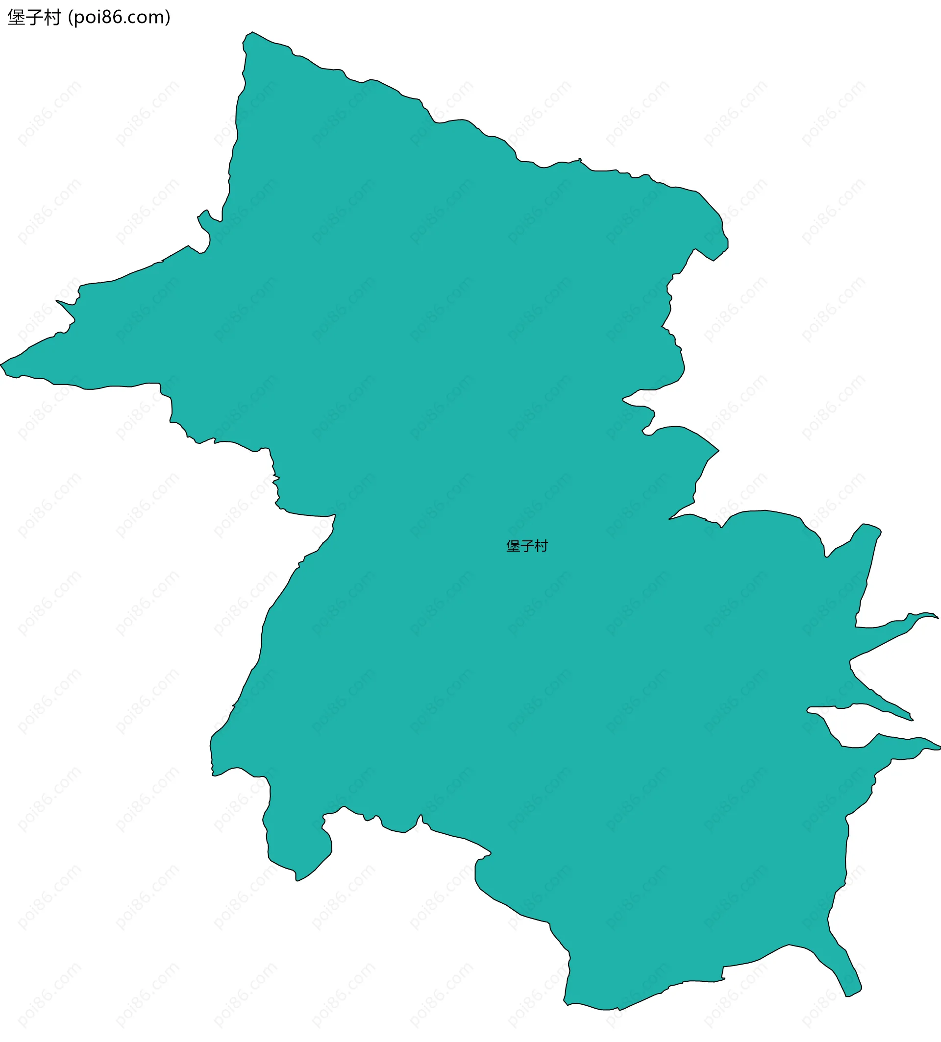 堡子村边界地图