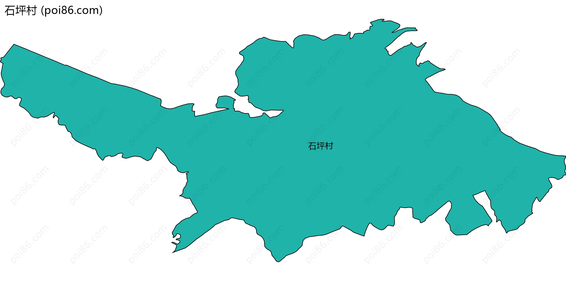 石坪村边界地图