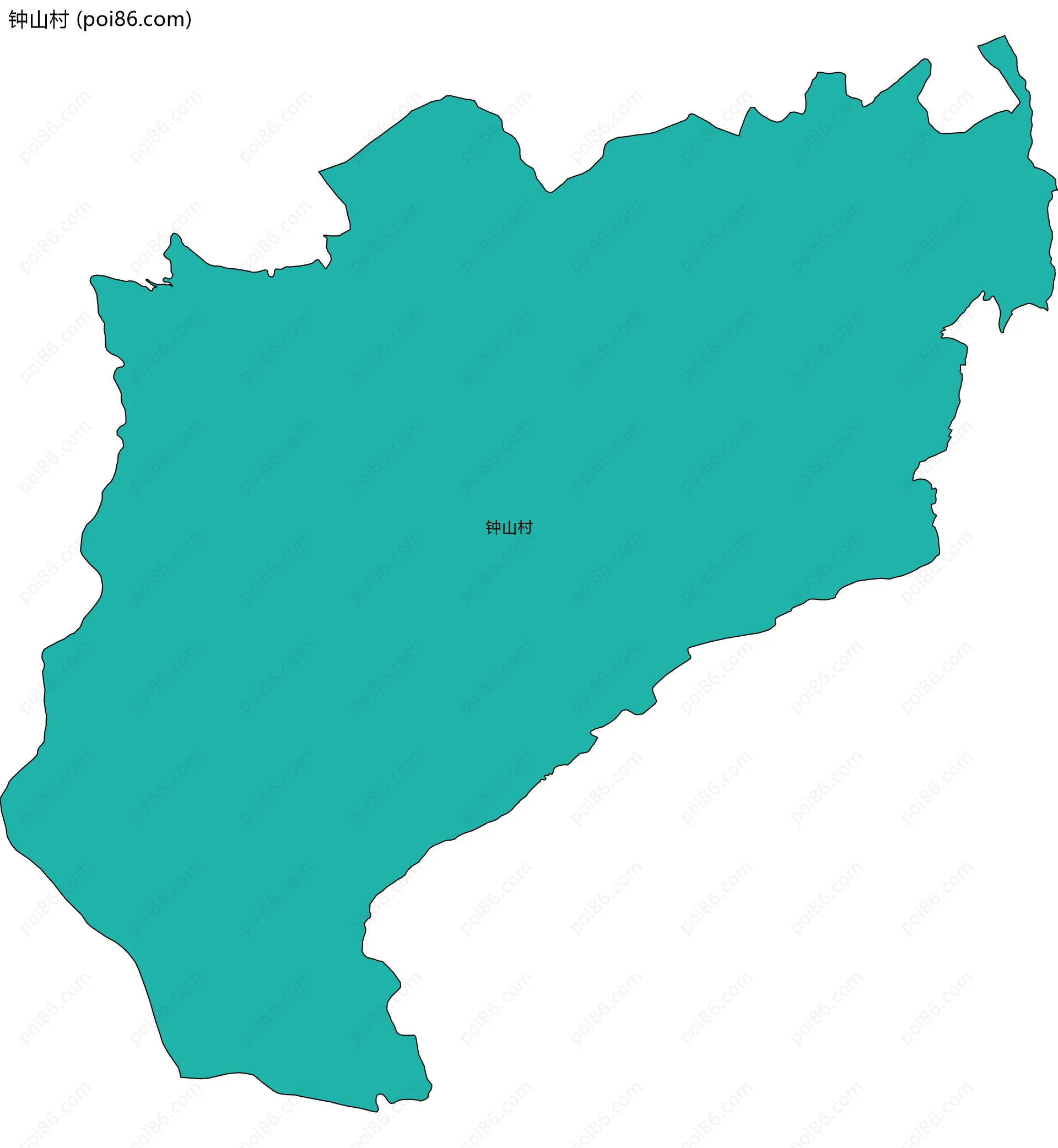 钟山村边界地图