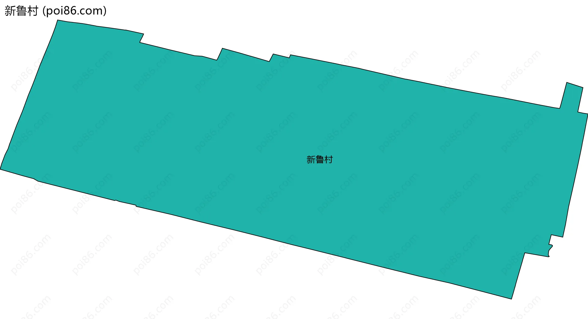 新鲁村边界地图