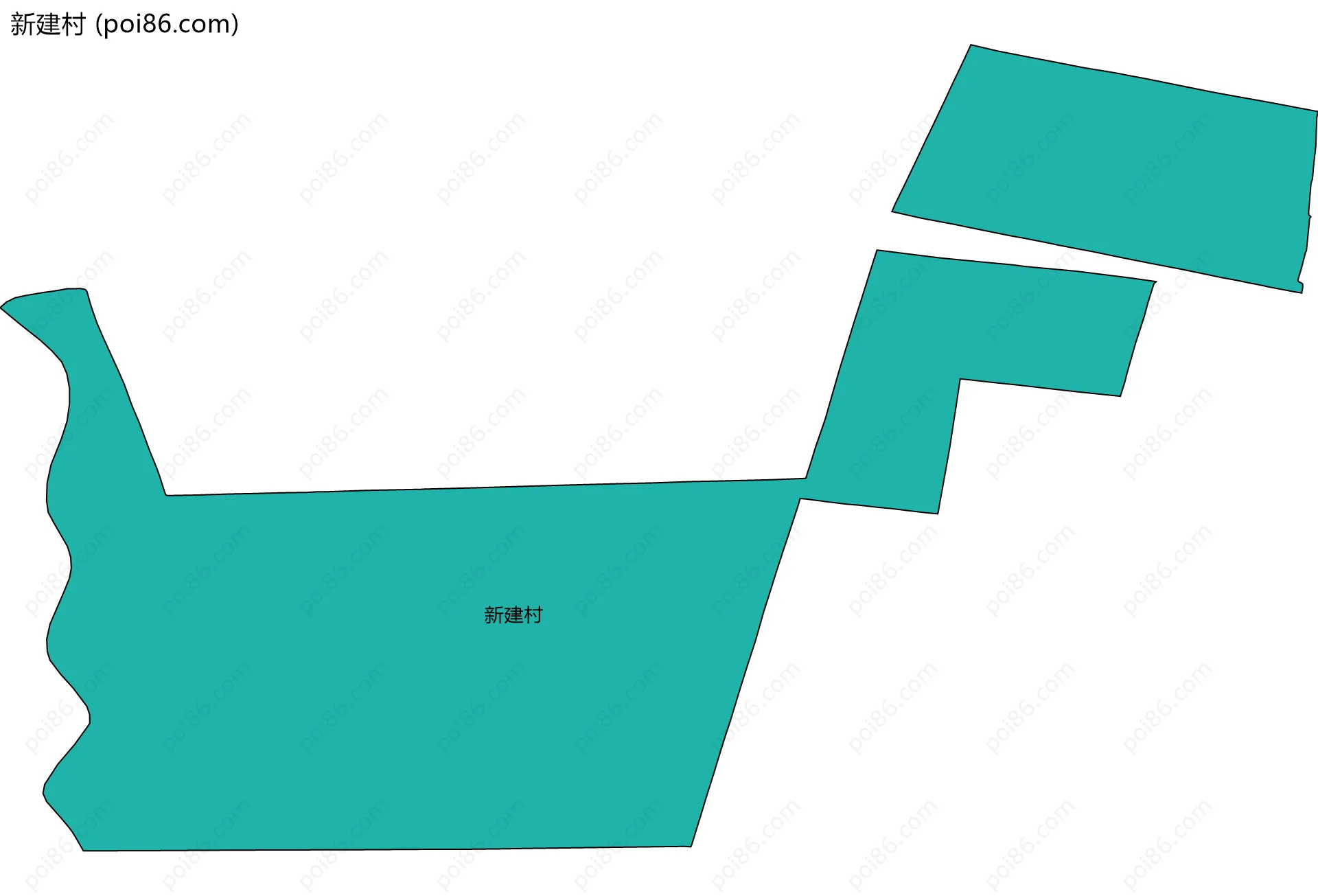 新建村边界地图