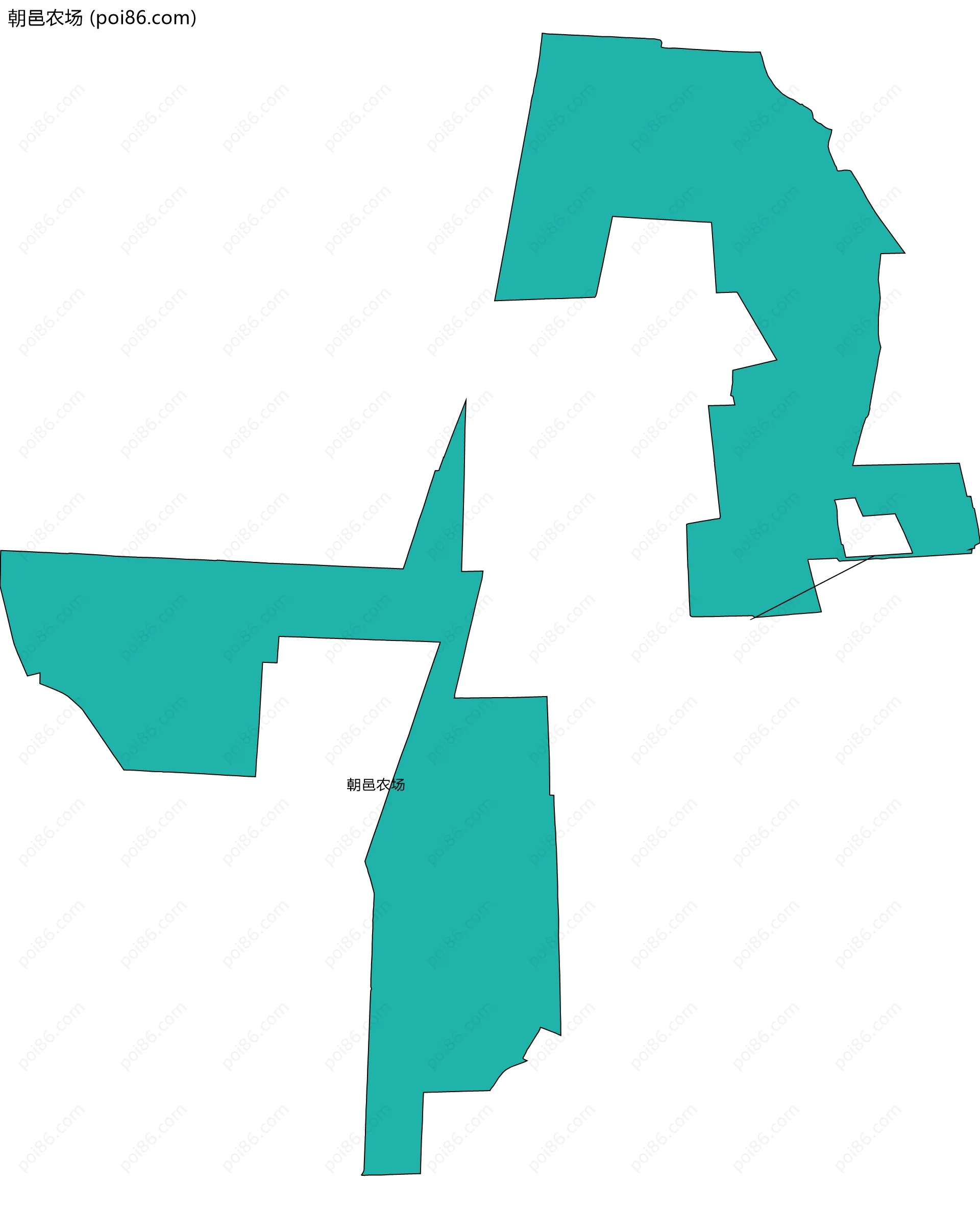 朝邑农场边界地图