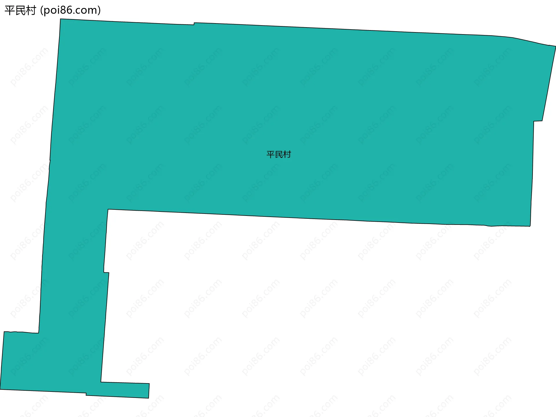 平民村边界地图