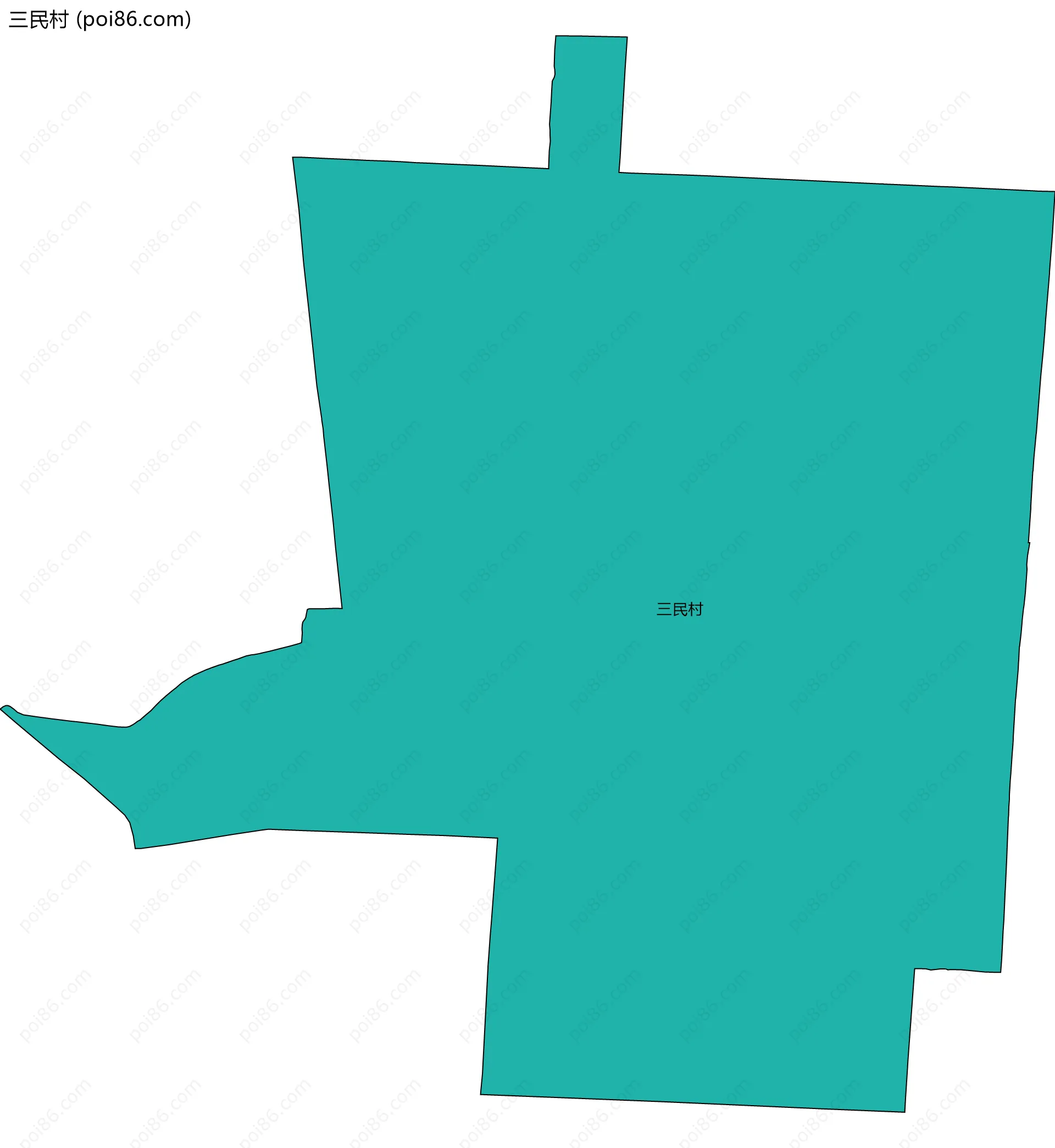 三民村边界地图